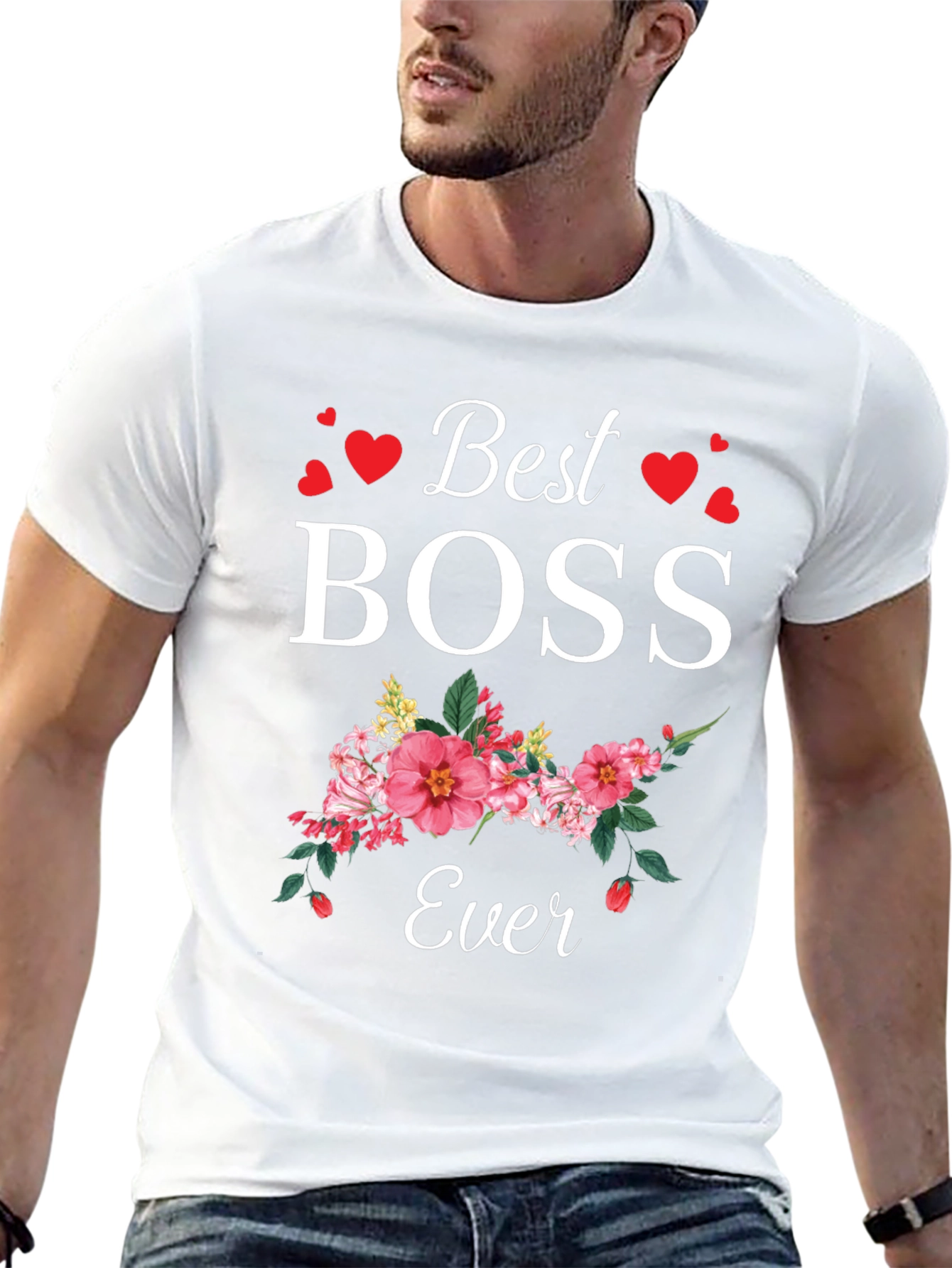 Best Boss Ever Floral T-Shirt