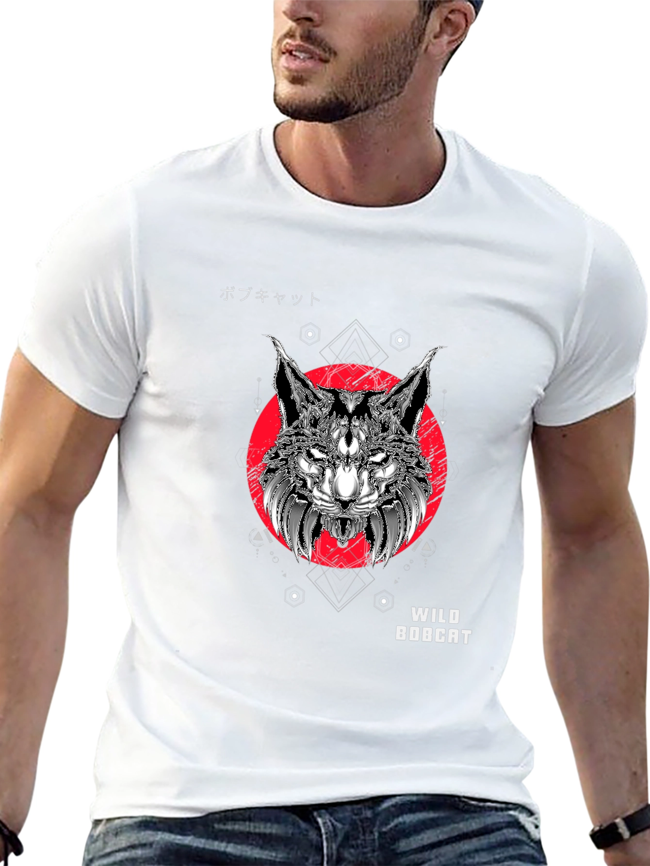 Wild Bobcat Graphic Tee - Black T-Shirt