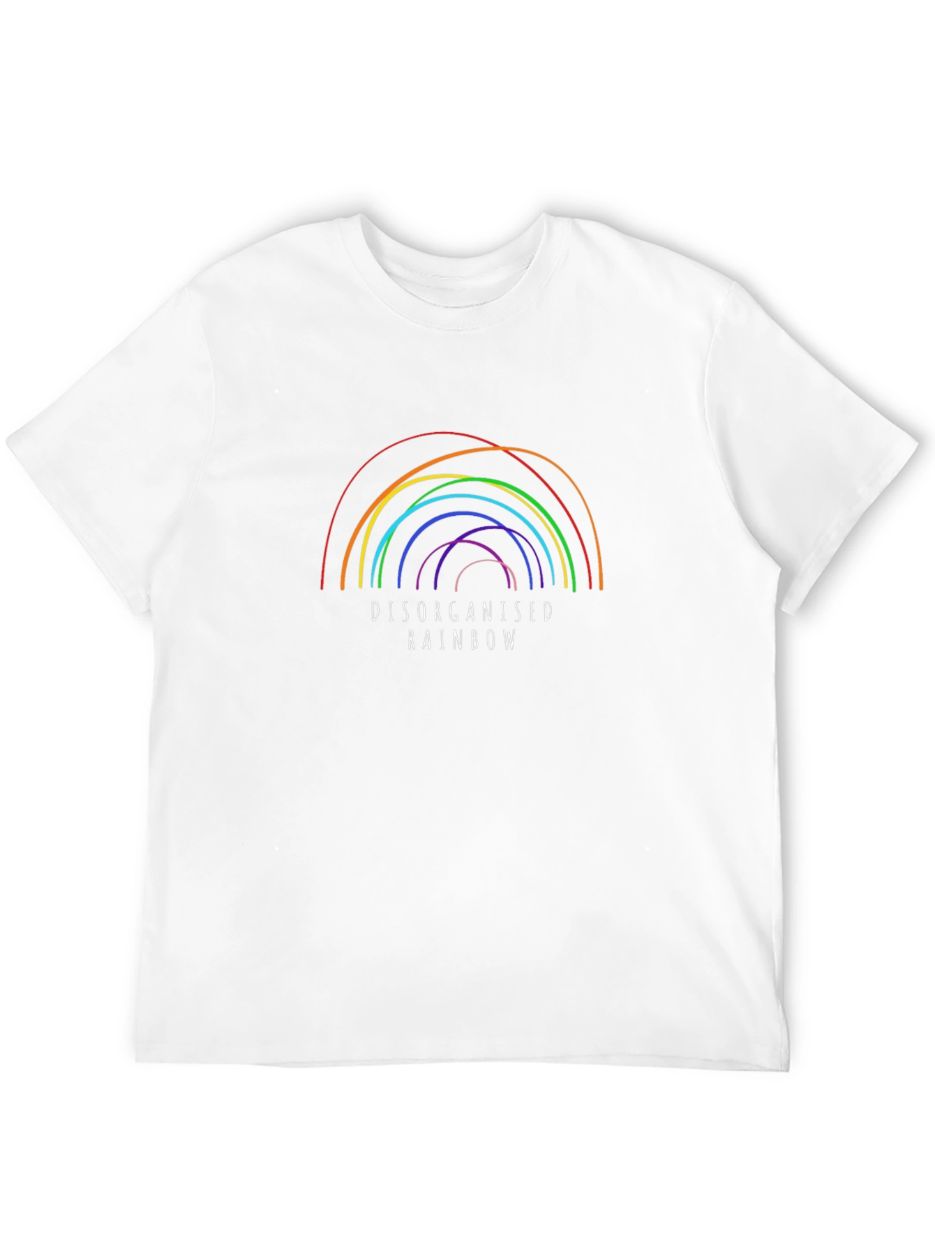 Disorganised Rainbow Black T-Shirt