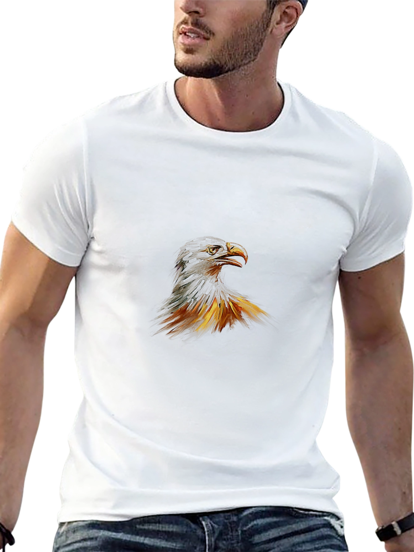 Mens Black Eagle Graphic Tee