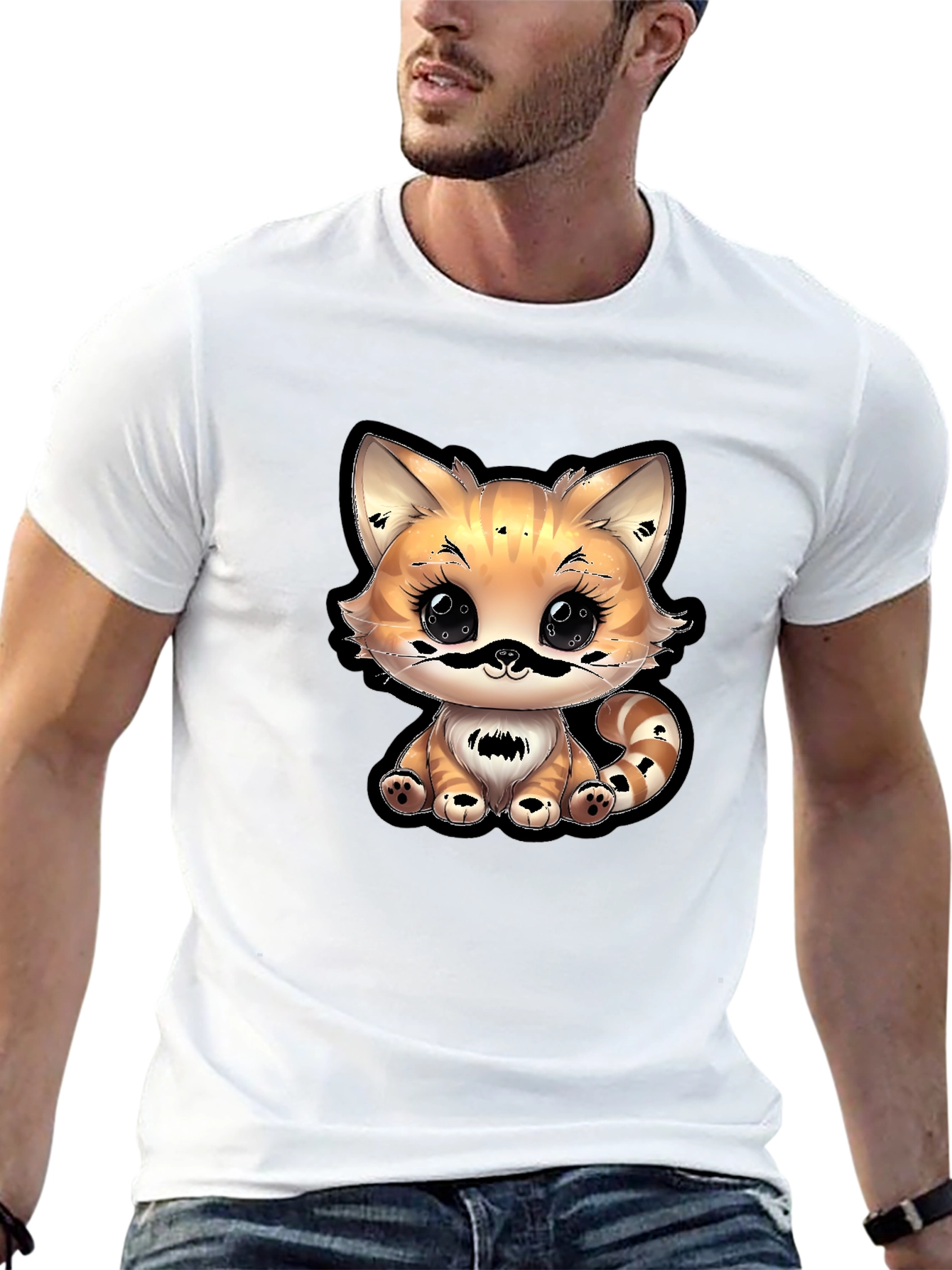 Cute Cartoon Cat T-Shirt