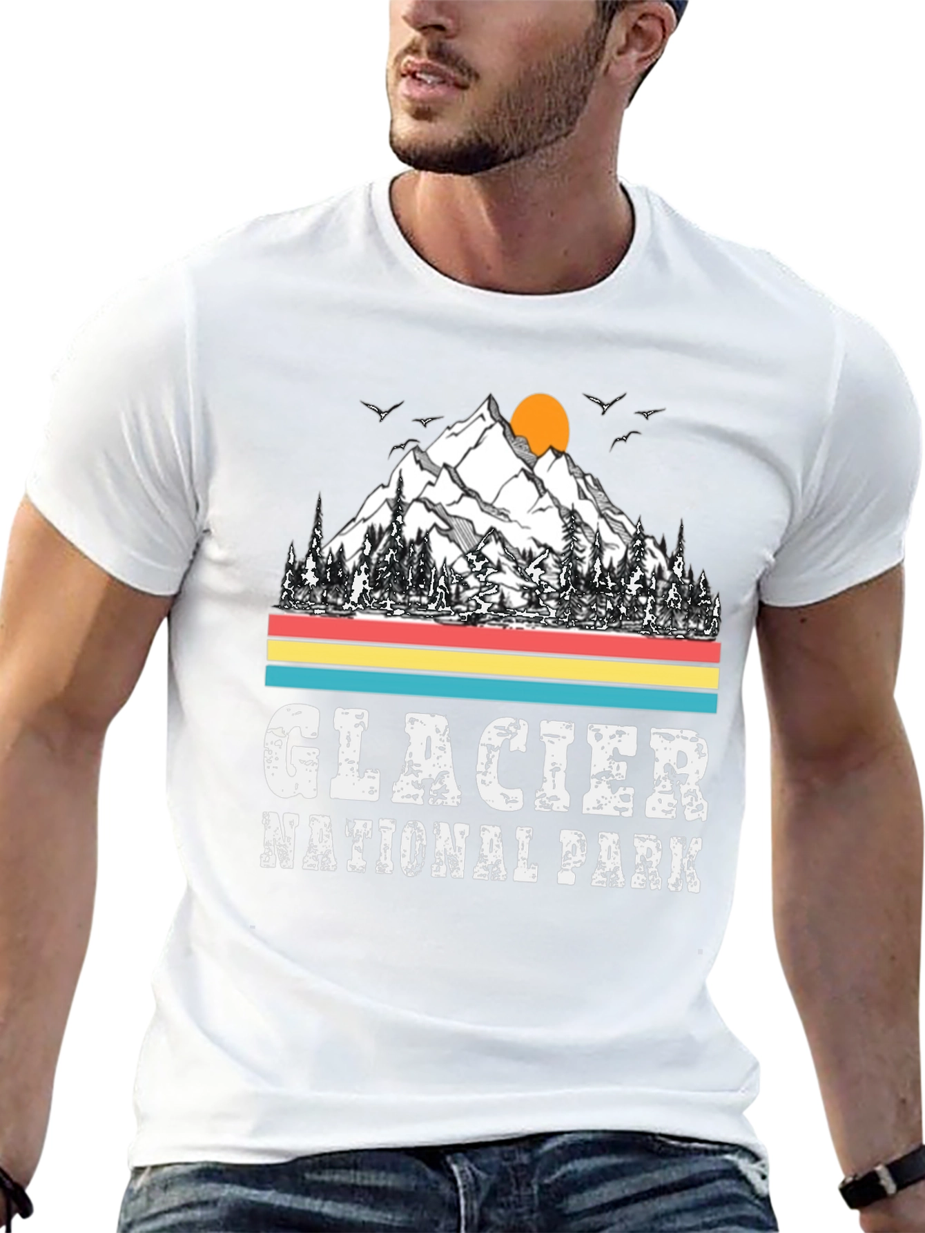 Glacier National Park T-Shirt - Mountain Graphic Tee