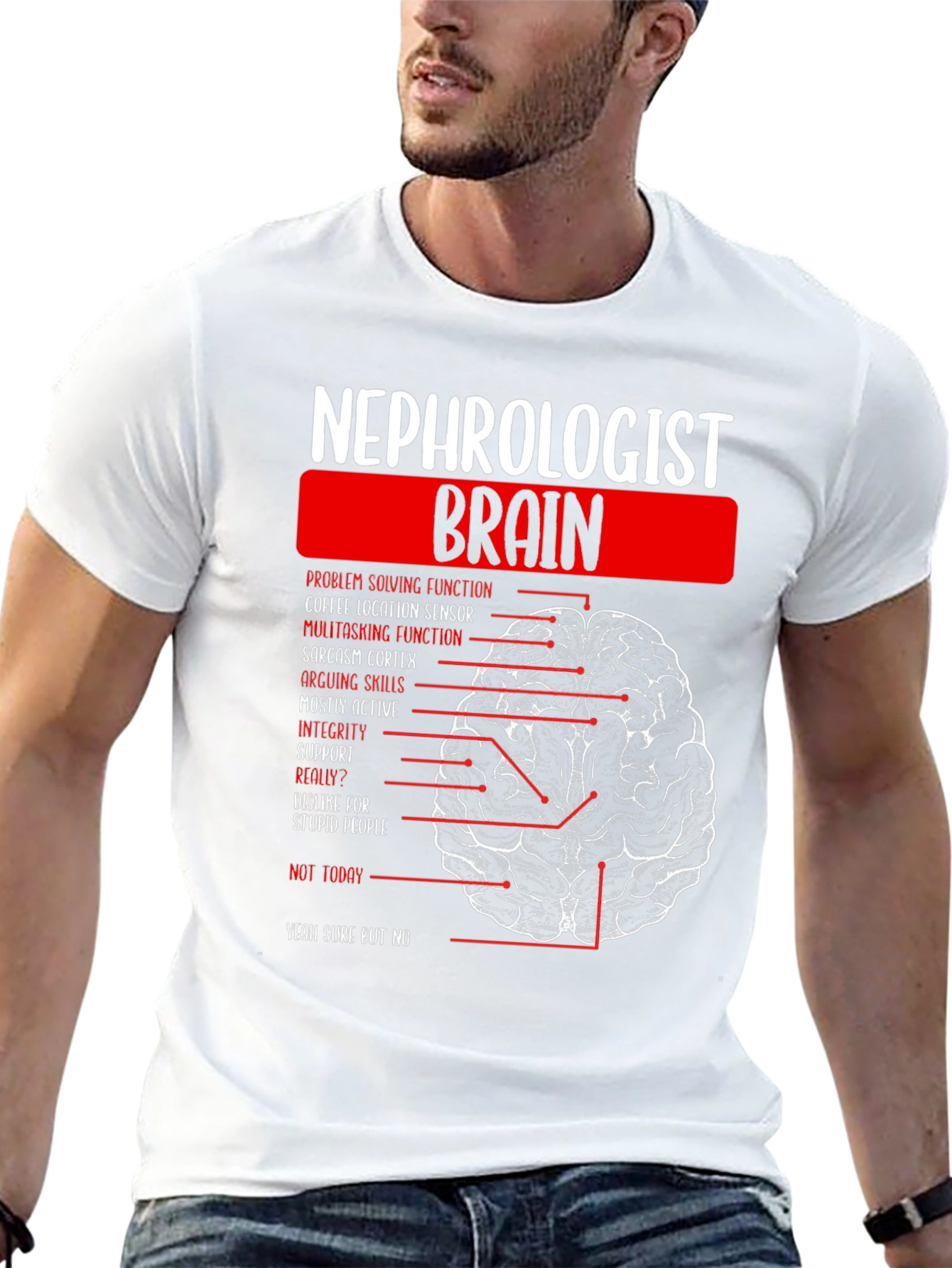 Nephrologist Brain T-Shirt - Funny Medical Humor Tee