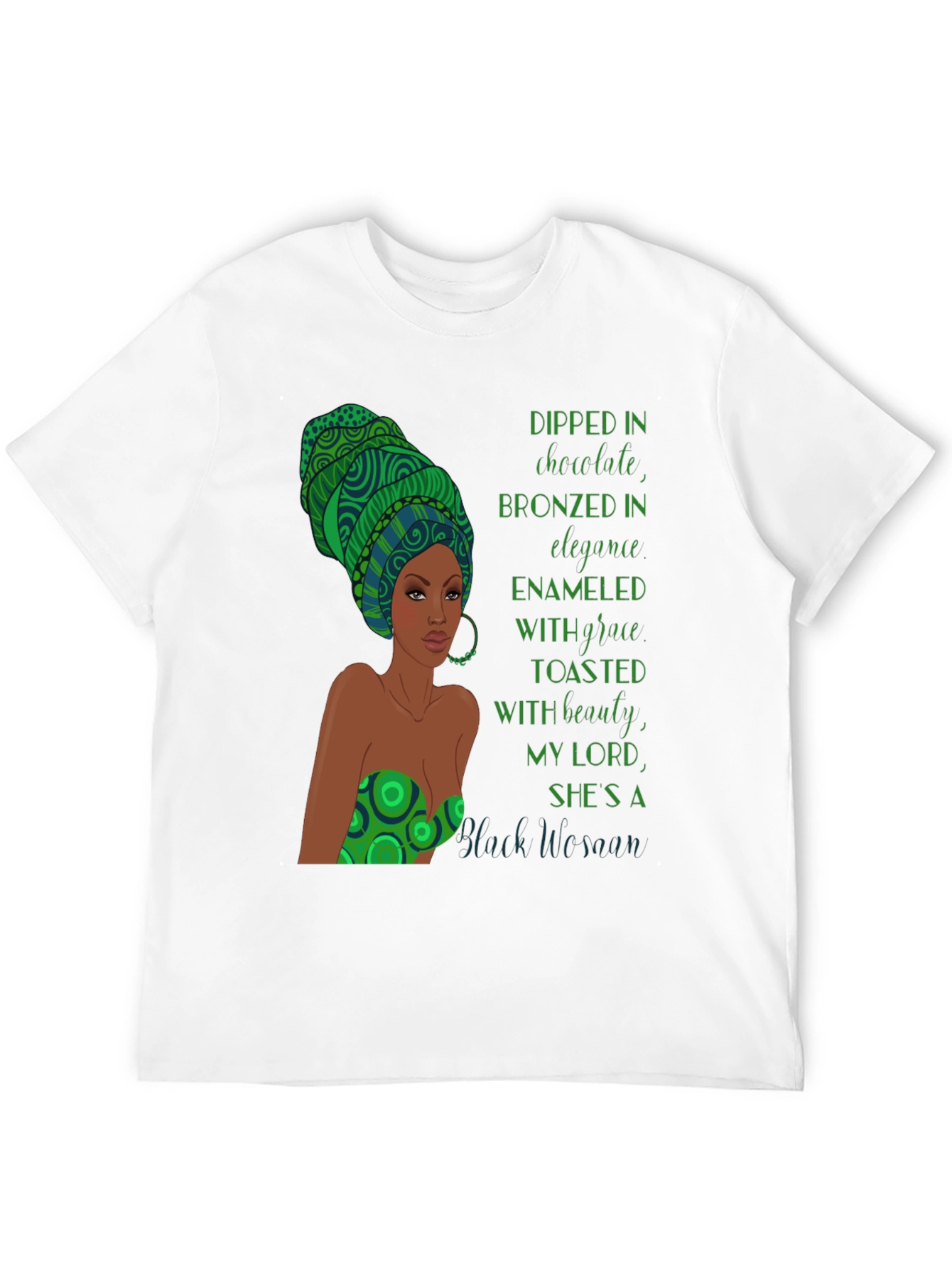 Elegant Black Woman Graphic T-Shirt