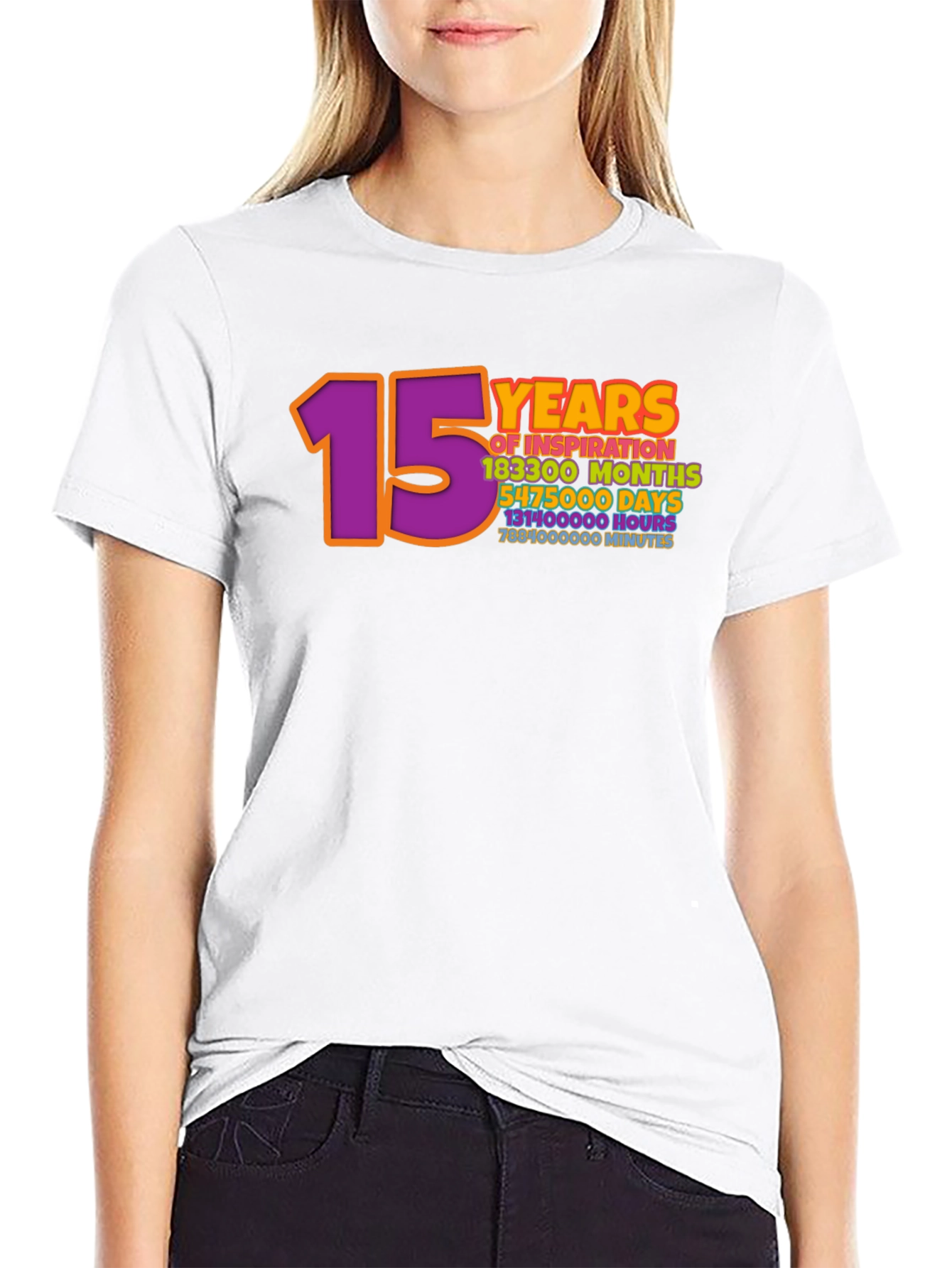 15 Years Inspiration Graphic Tee - Black