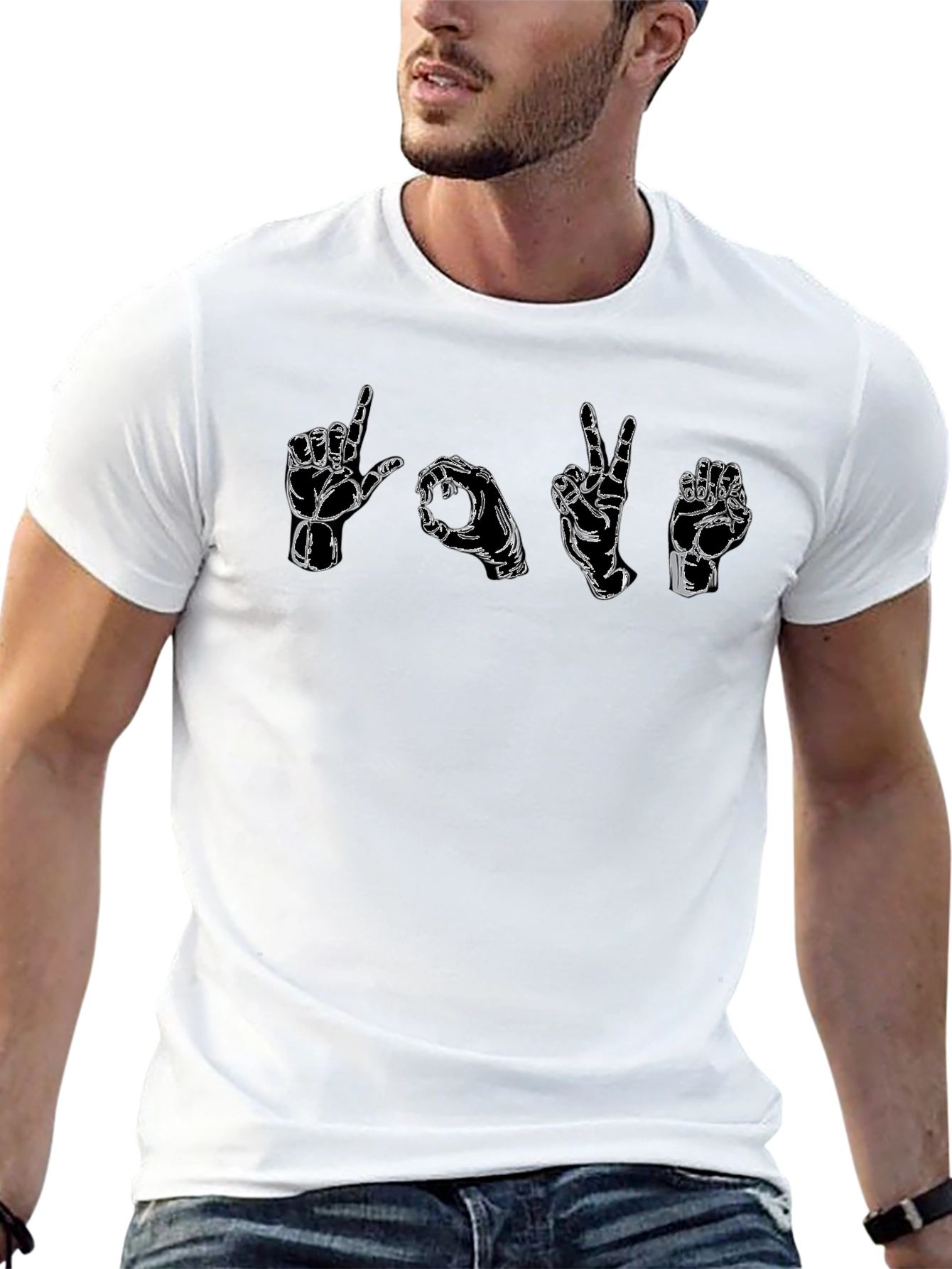 Sign Language LOVE T-Shirt - Black