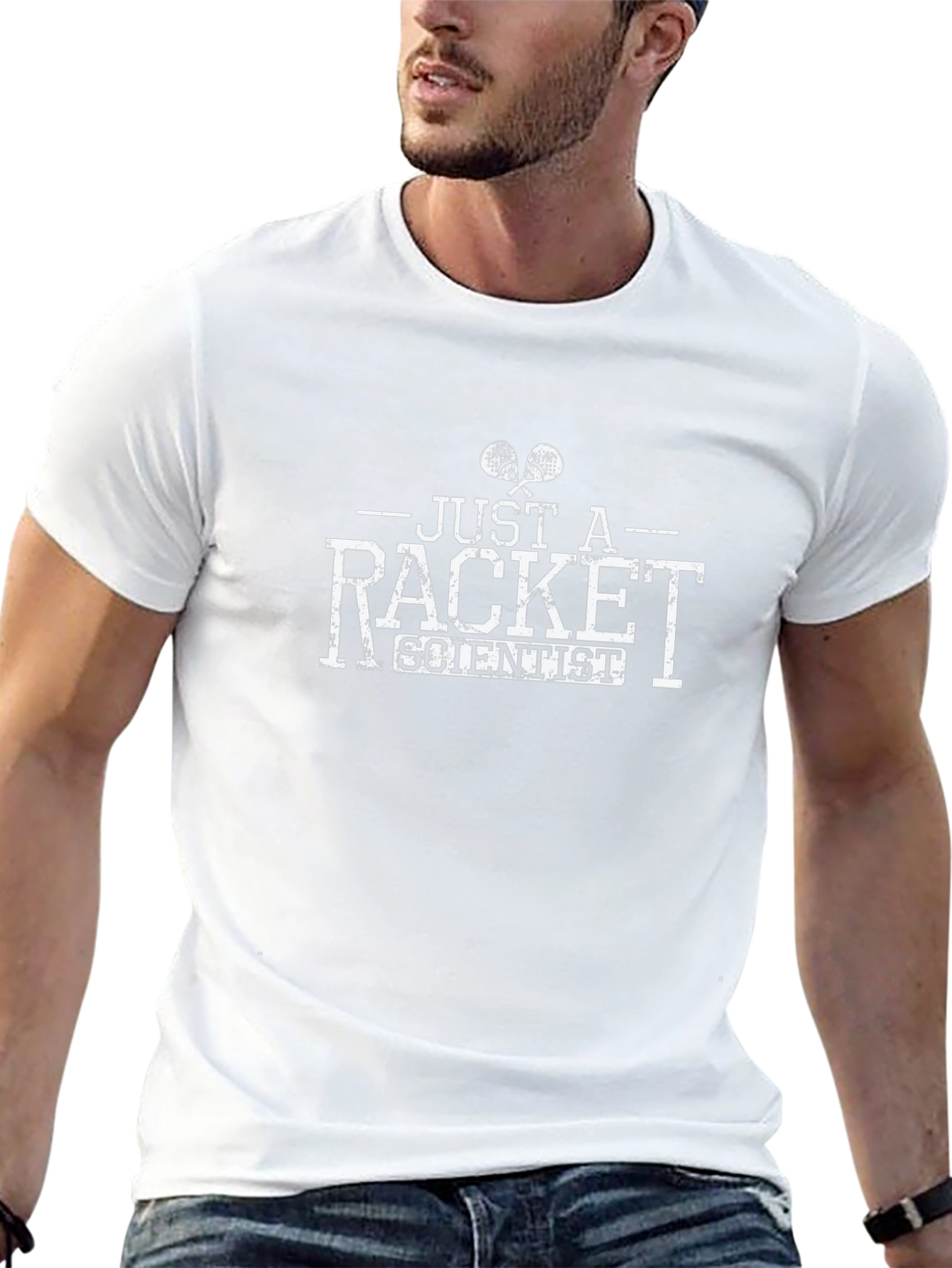 Just A Racket Scientist Graphic Tee