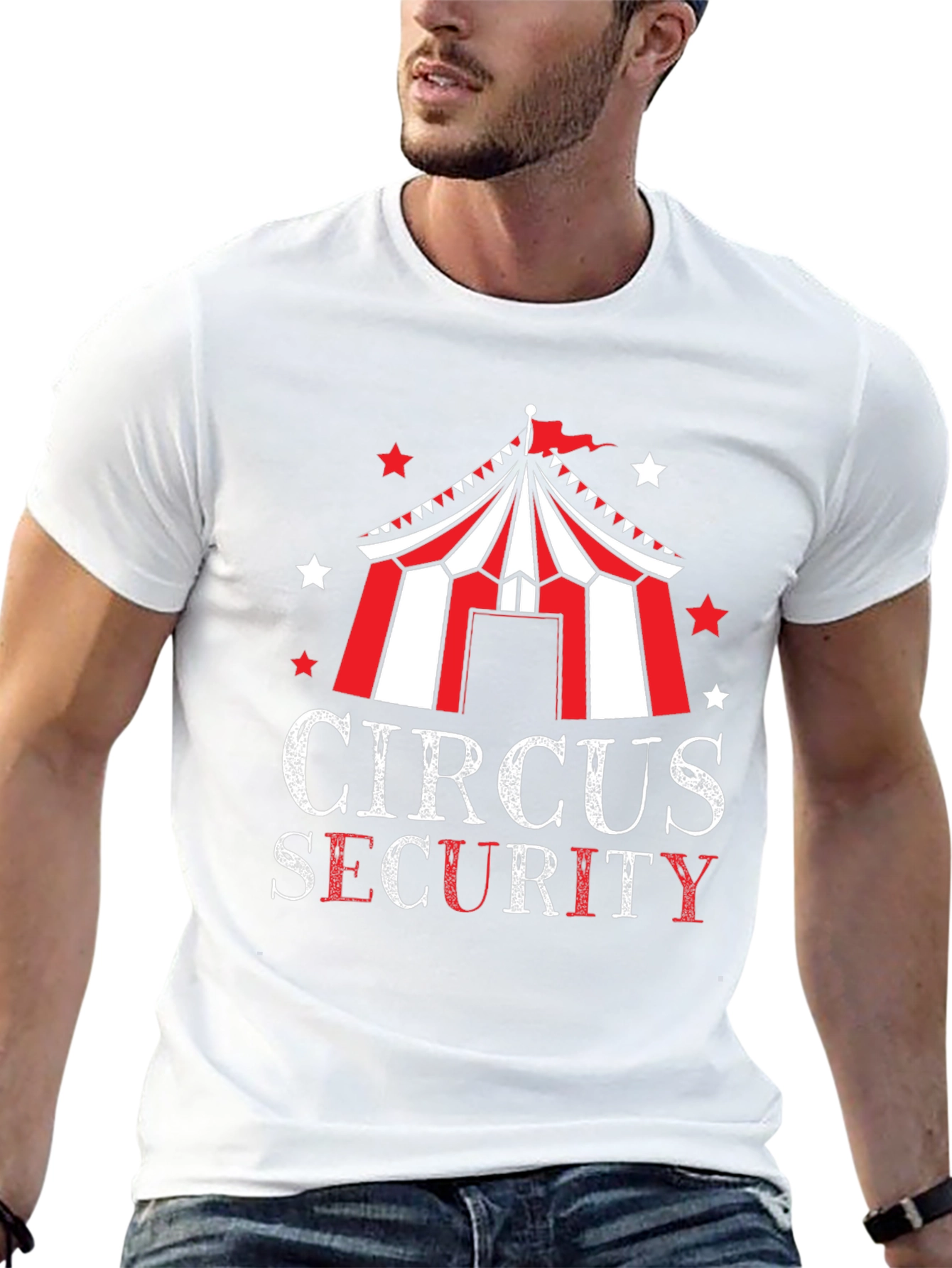Circus Security Graphic Tee - Black Cotton T-Shirt