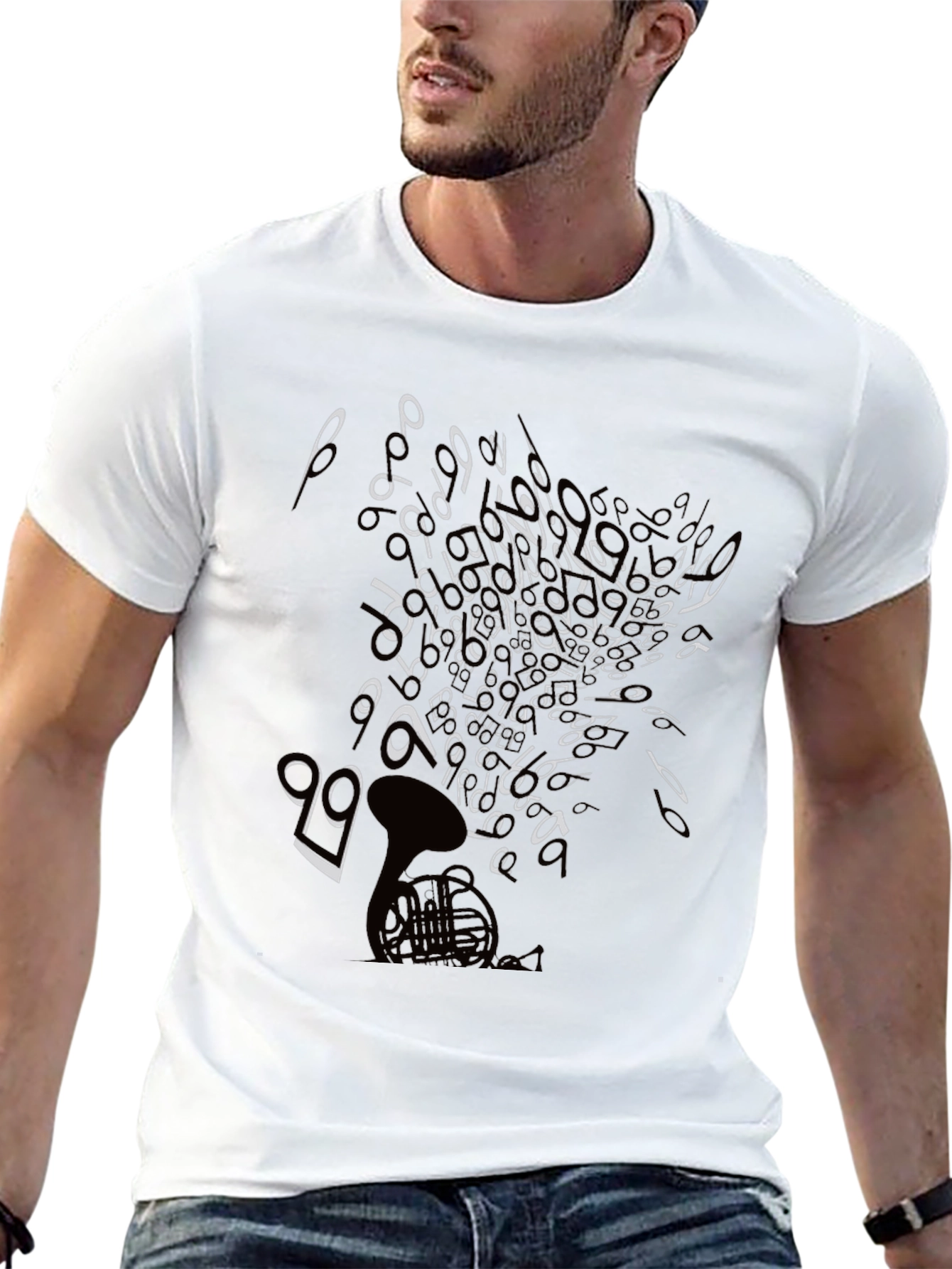 Musical Note T-Shirt - Black Graphic Tee