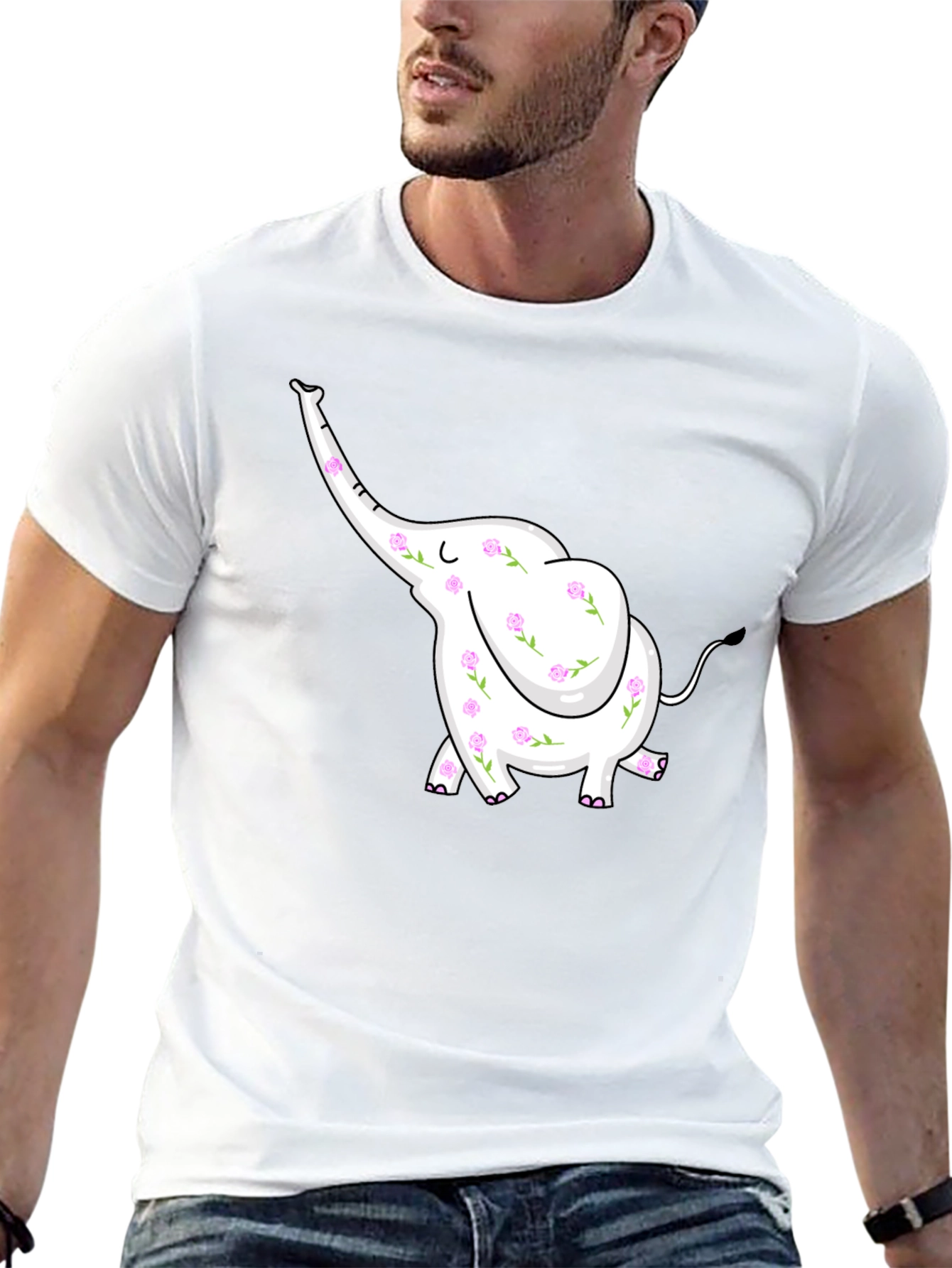 Floral Elephant Graphic Tee