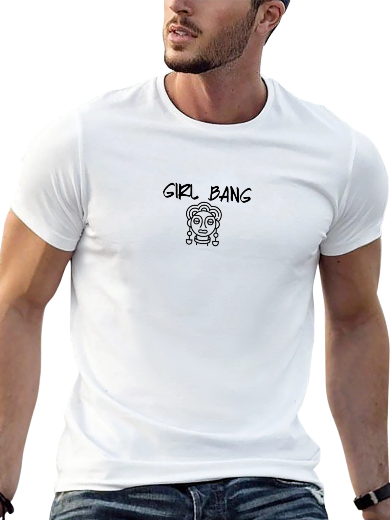 Girl Bang Graphic Black T-Shirt