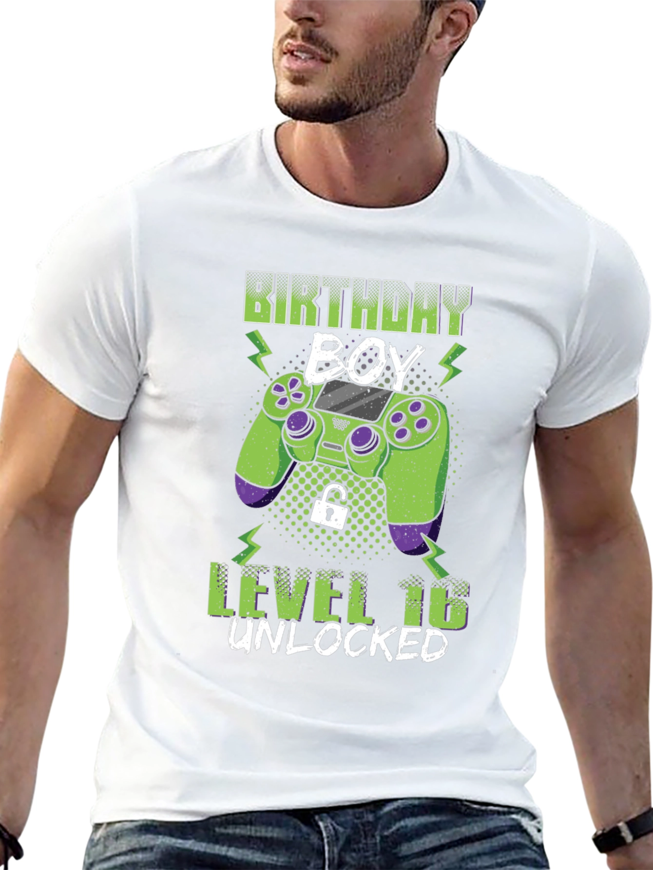 Birthday Boy Level 16 Unlocked Gamer T-Shirt
