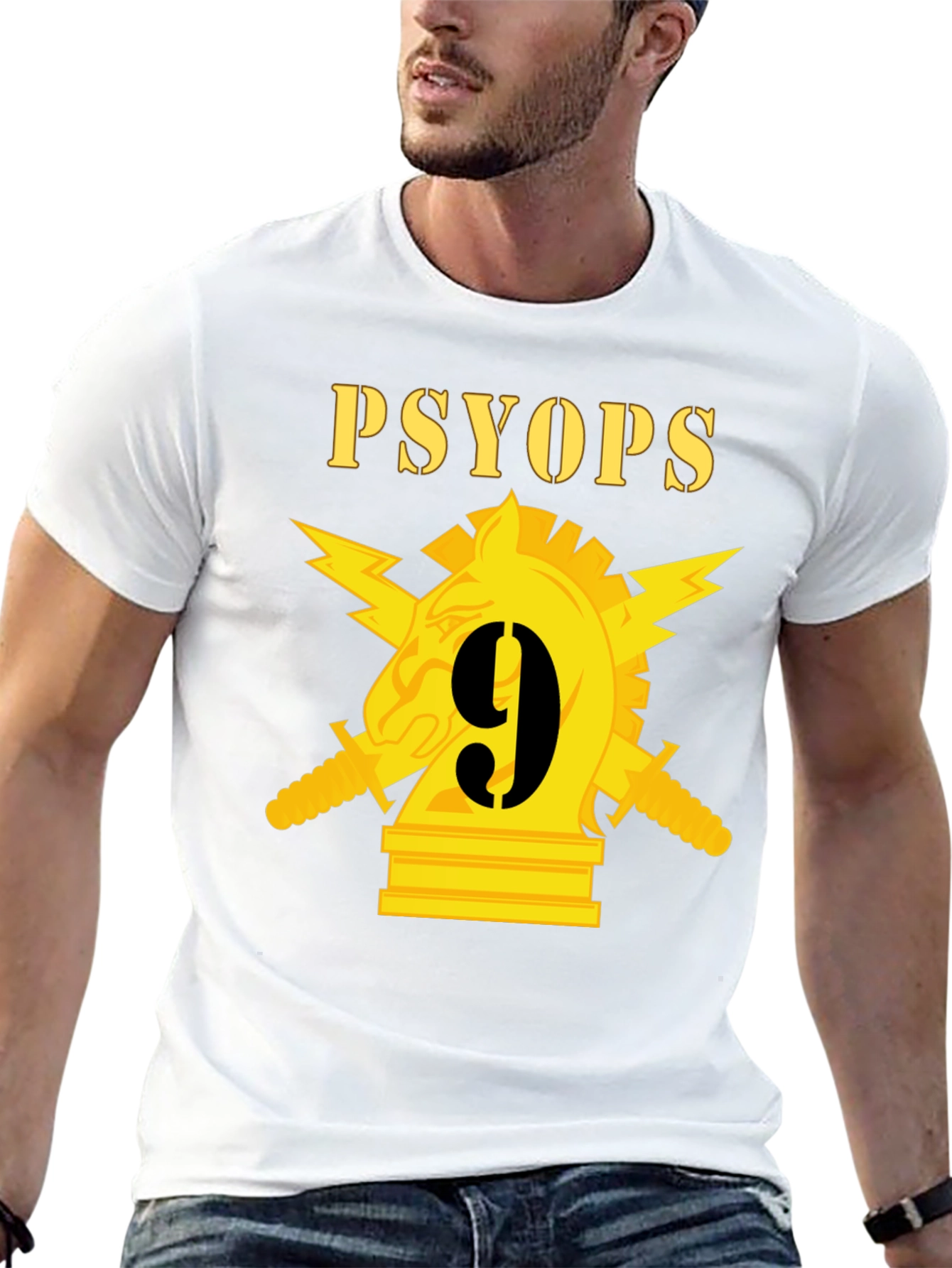 PSYOPs 9 T-Shirt - Knight Chess Piece Graphic Tee