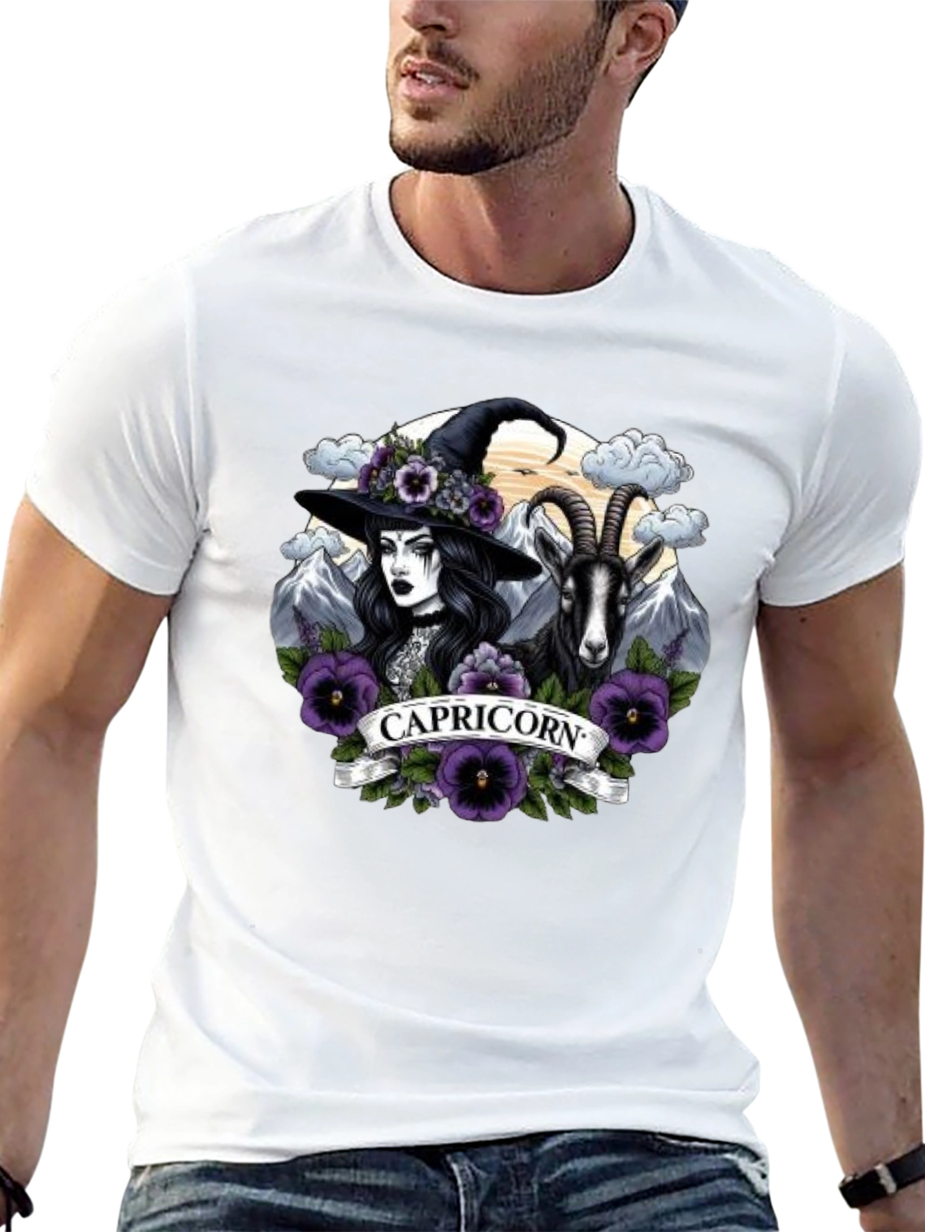 Capricorn Witch & Goat T-Shirt