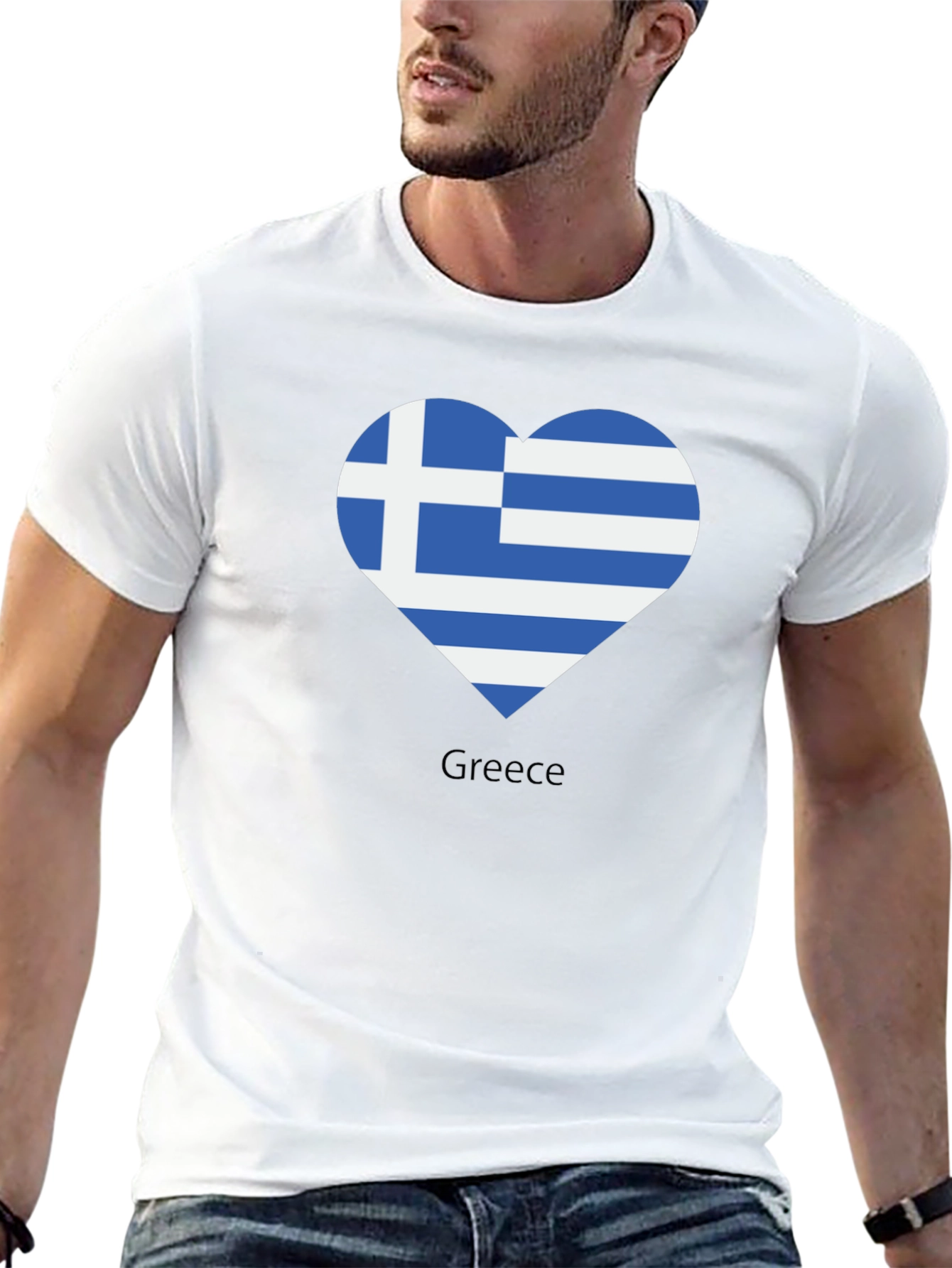 Greece Flag Heart T-Shirt