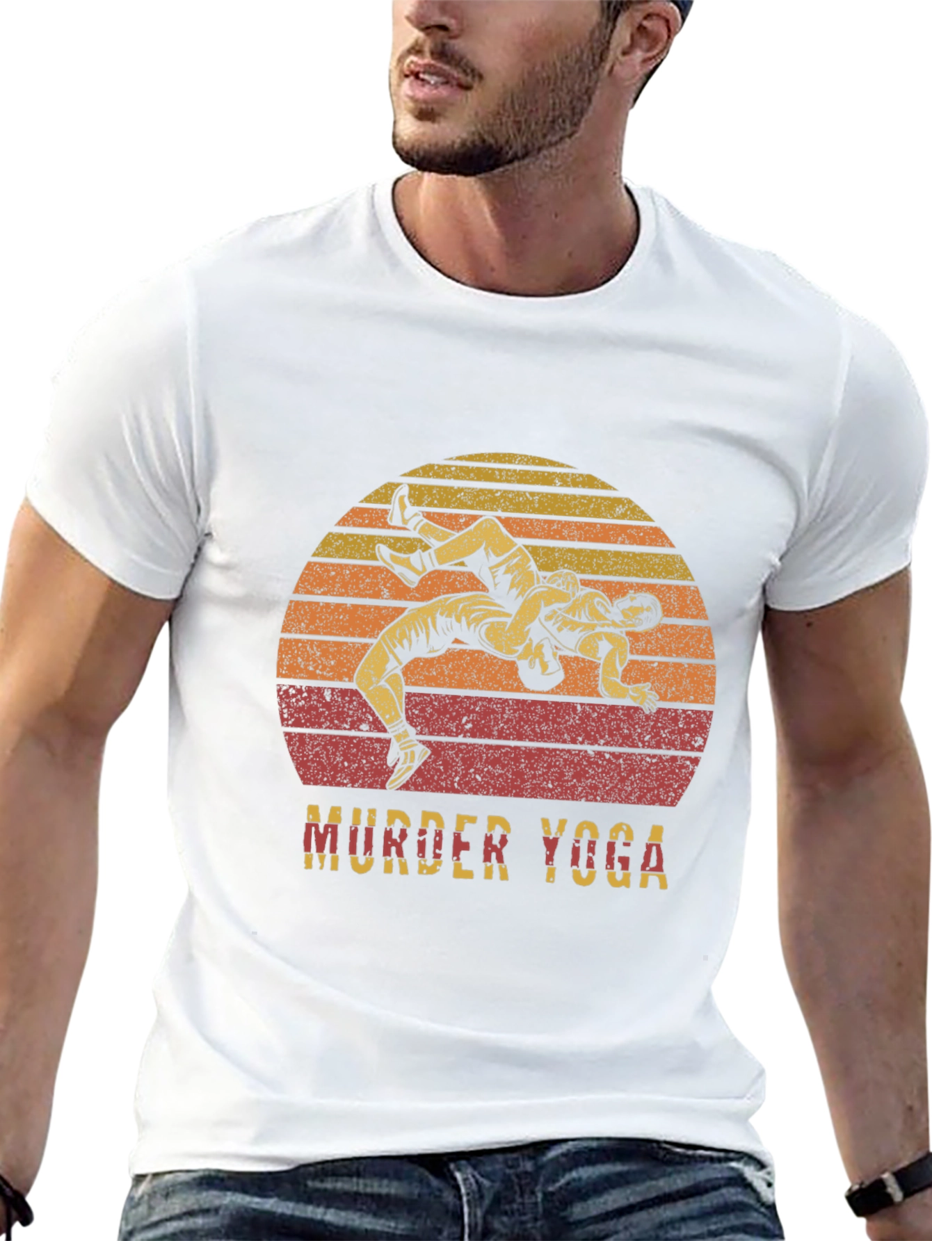 Murder Yoga Wrestling Graphic T-Shirt