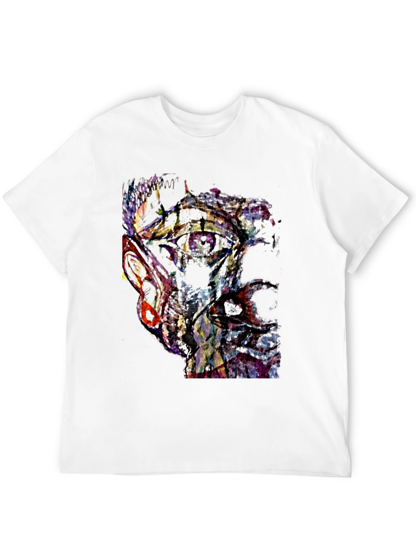 Abstract Art Graphic Print Black T-Shirt