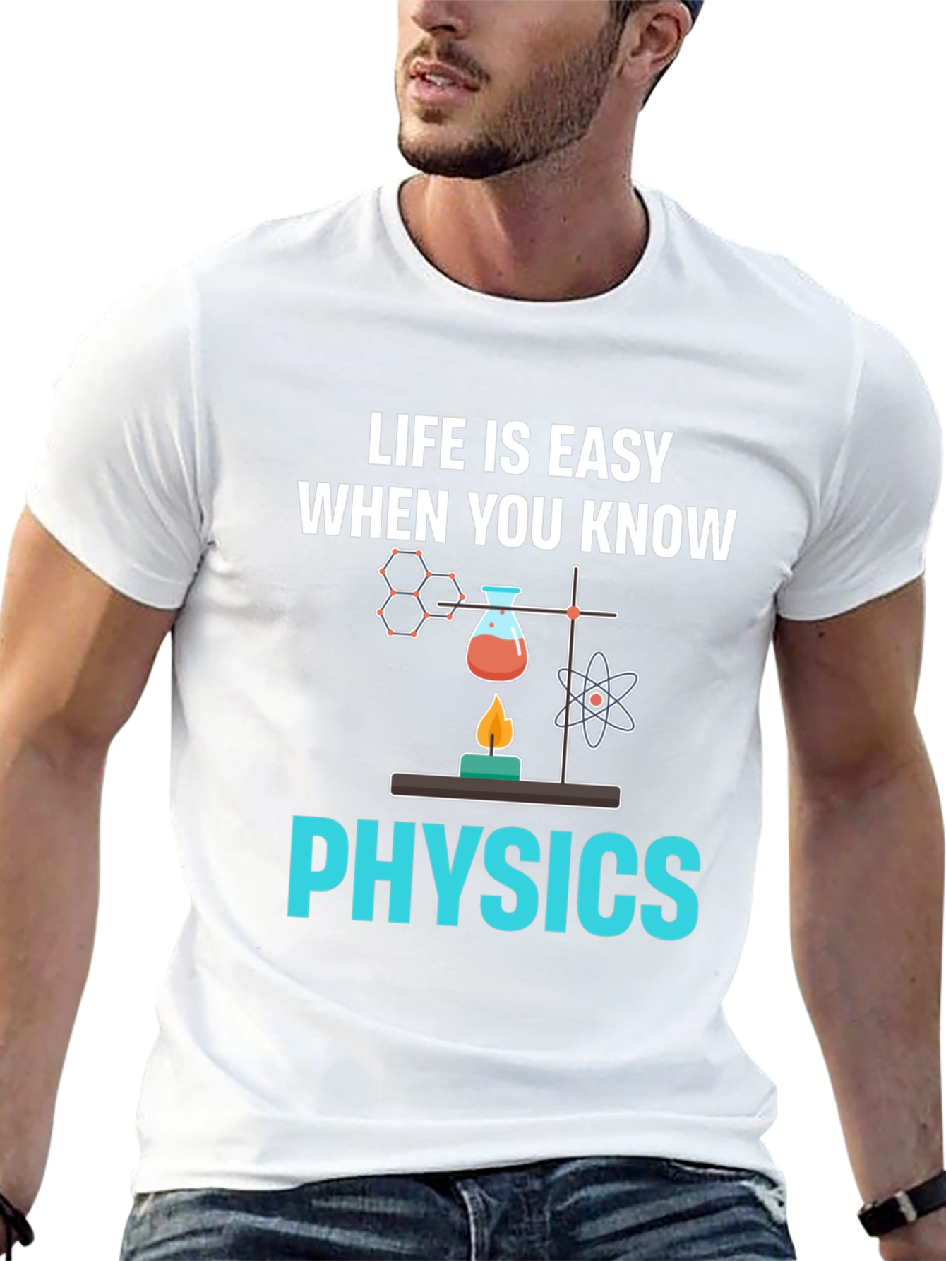 Life is Easy When You Know Physics Black T-Shirt