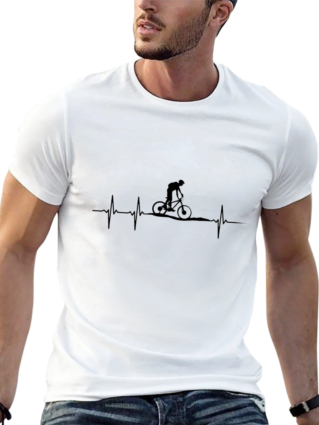 Cyclist Heartbeat T-Shirt - Ride On!