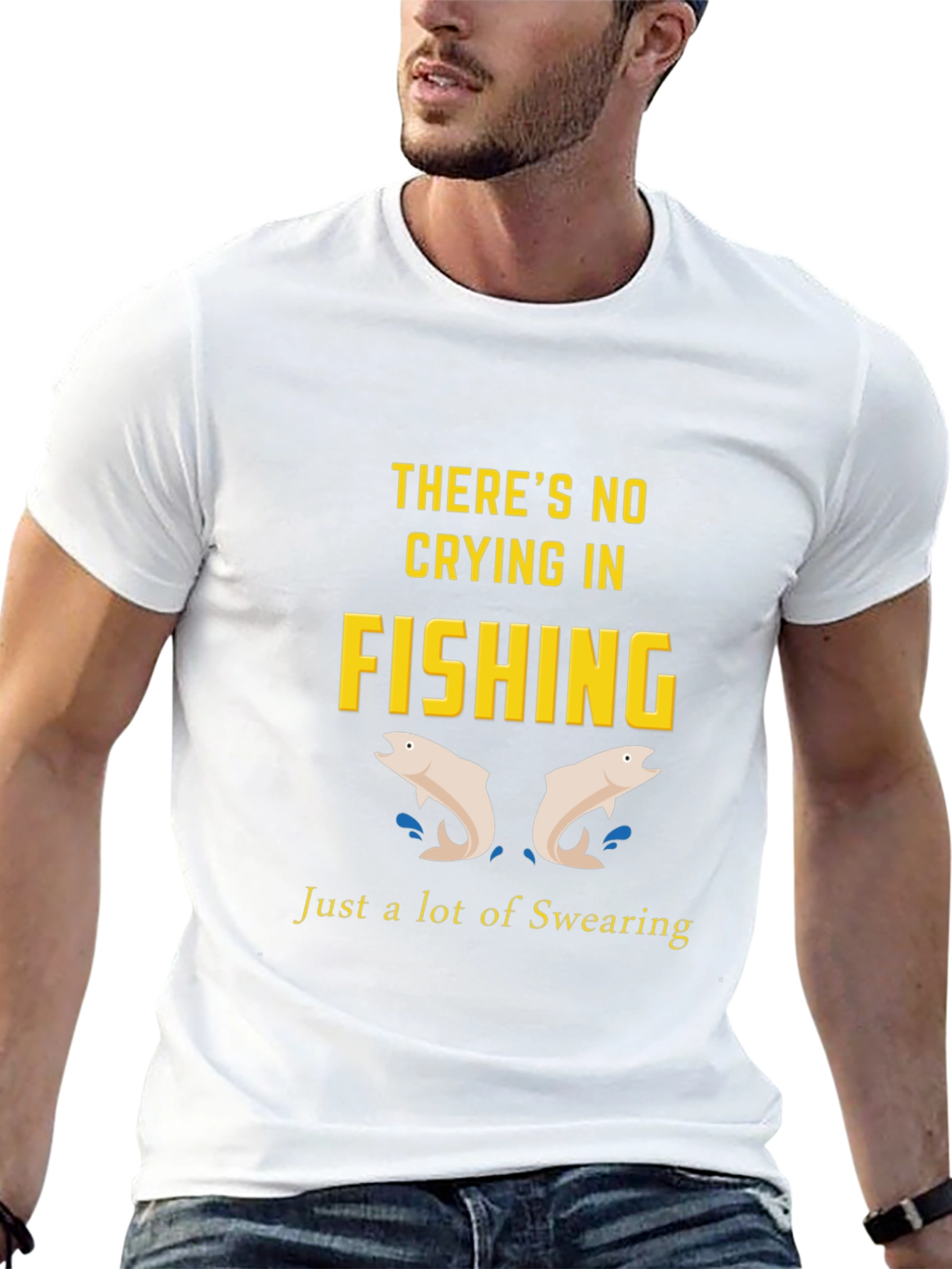 Theres No Crying in Fishing Graphic Tee
