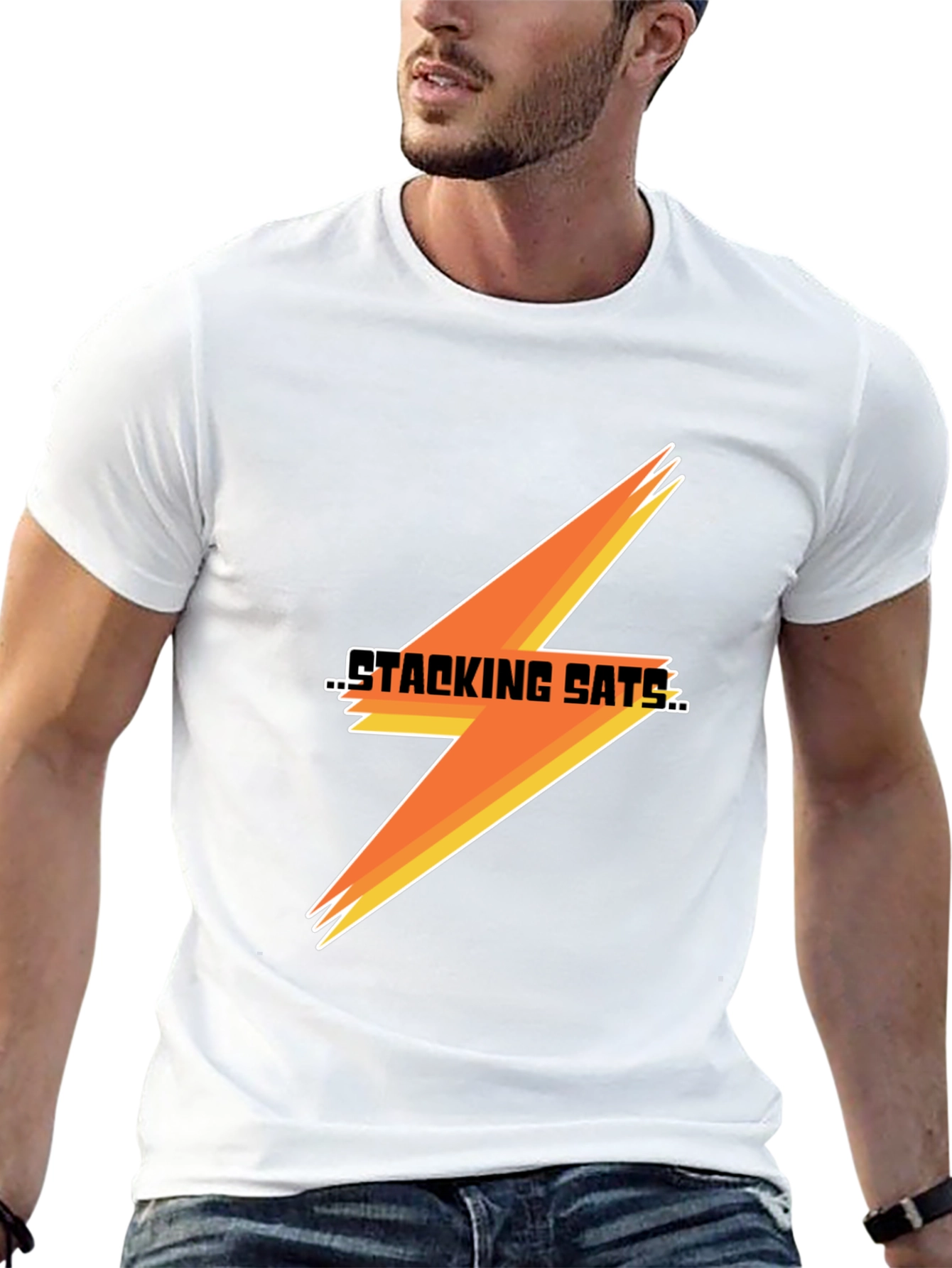 Stacking Sats Graphic Tee - Bitcoin Inspired