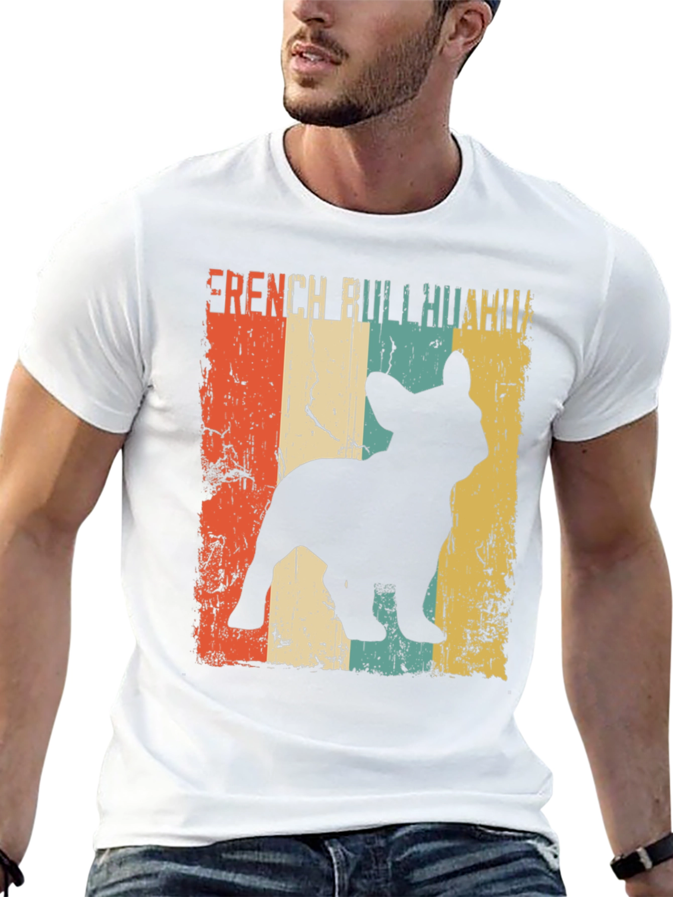 Retro French Bullhuahua Dog T-Shirt