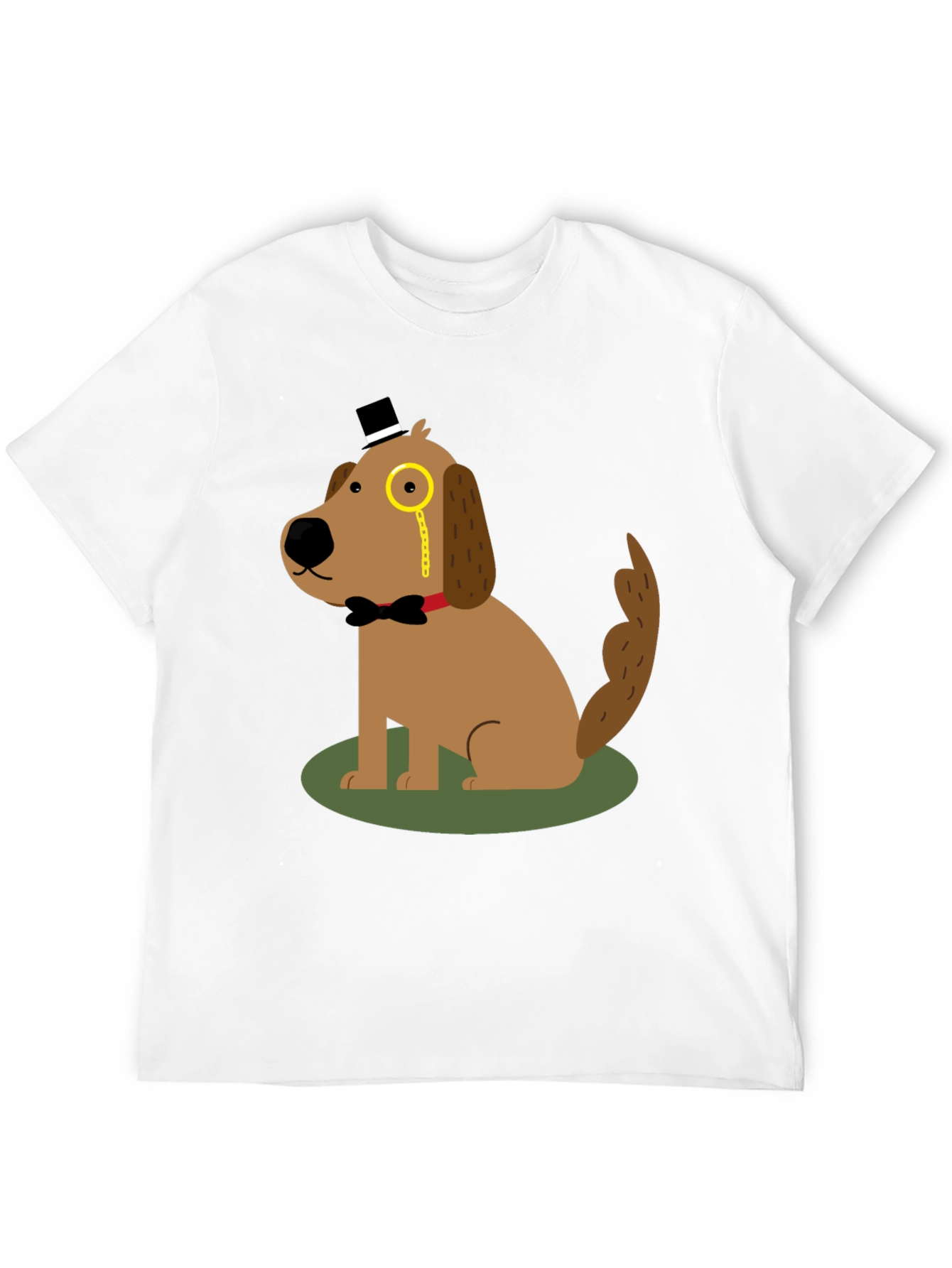 Dapper Dog T-Shirt: Cartoon Gentleman