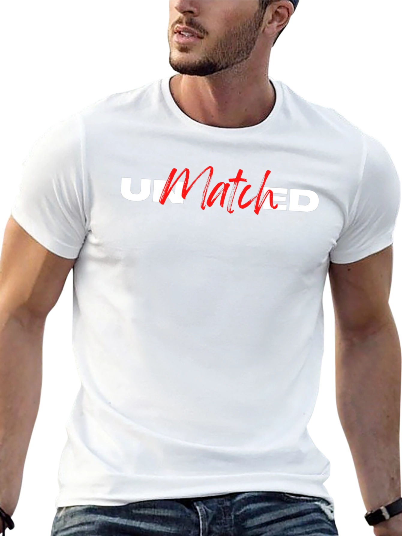Unmatched Graphic T-Shirt - Black Crew Neck Tee