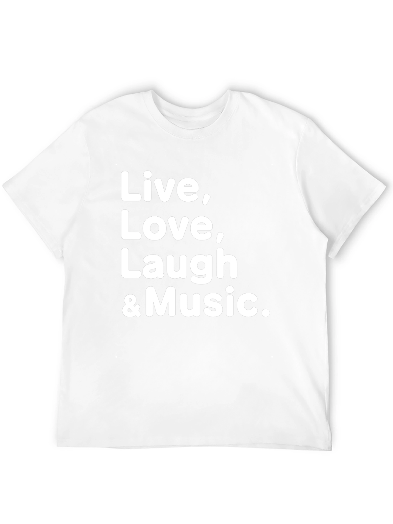 Live Love Laugh & Music Black T-Shirt