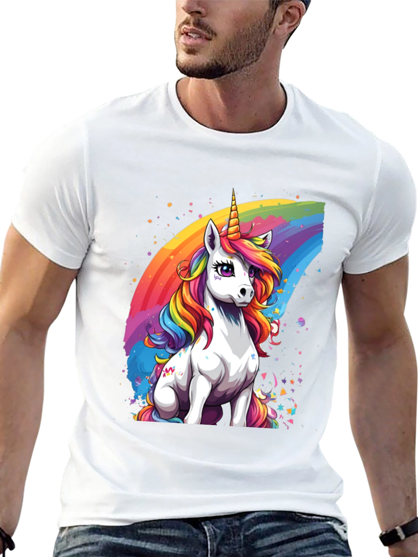 Rainbow Unicorn Graphic T-Shirt
