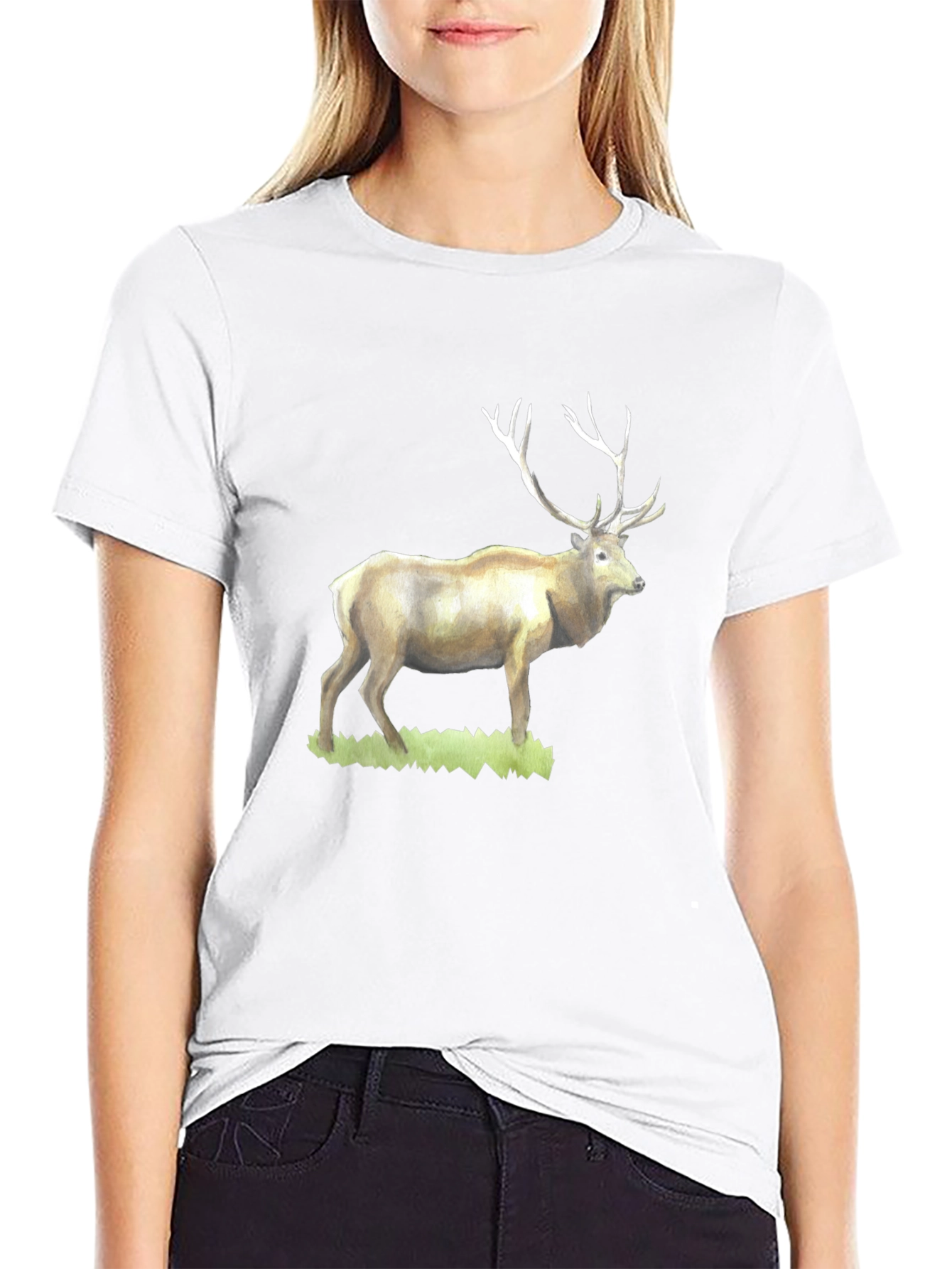 Elk Graphic Tee - Wildlife Inspired Black T-Shirt