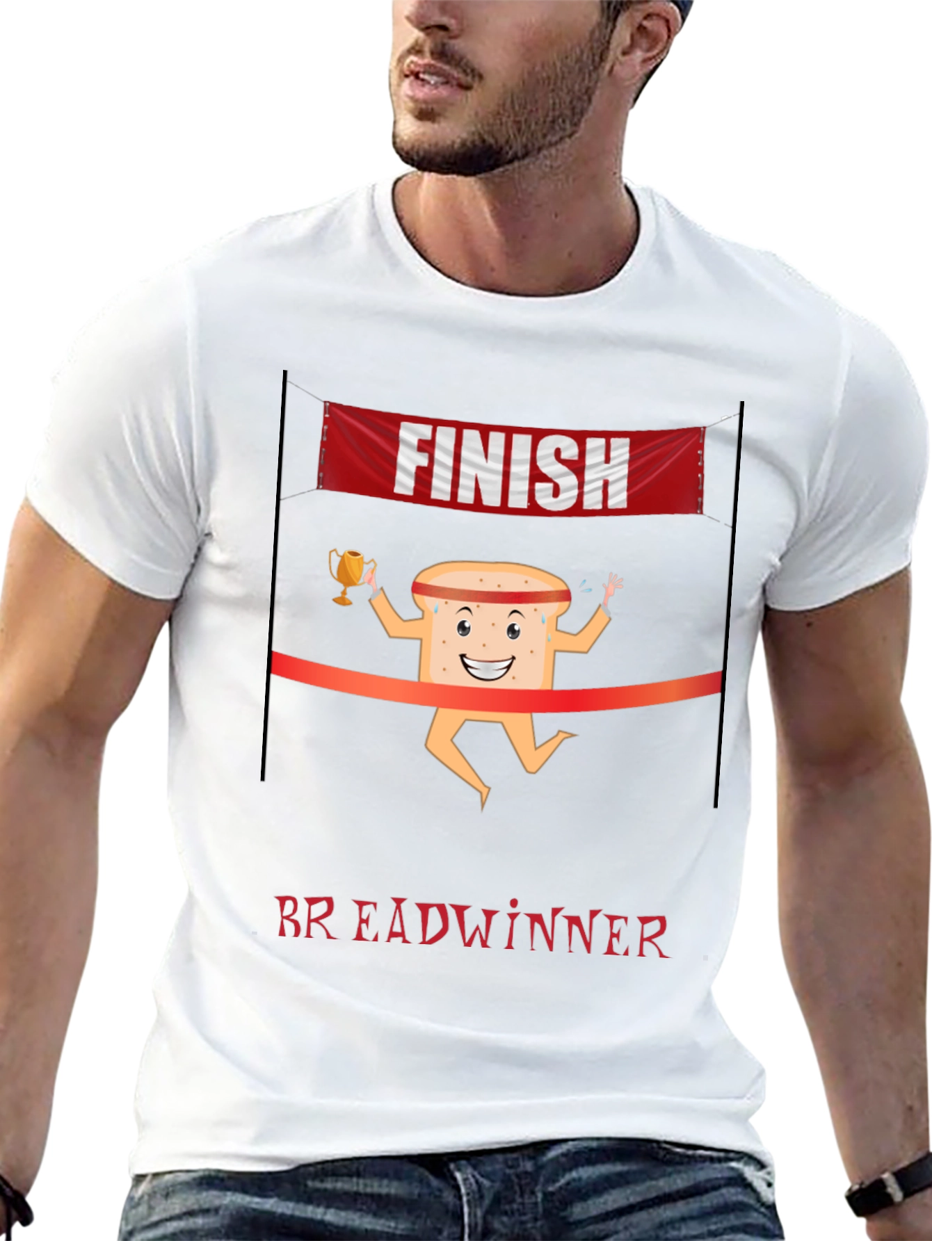 Breadwinner T-Shirt - Funny Cartoon Bread Design