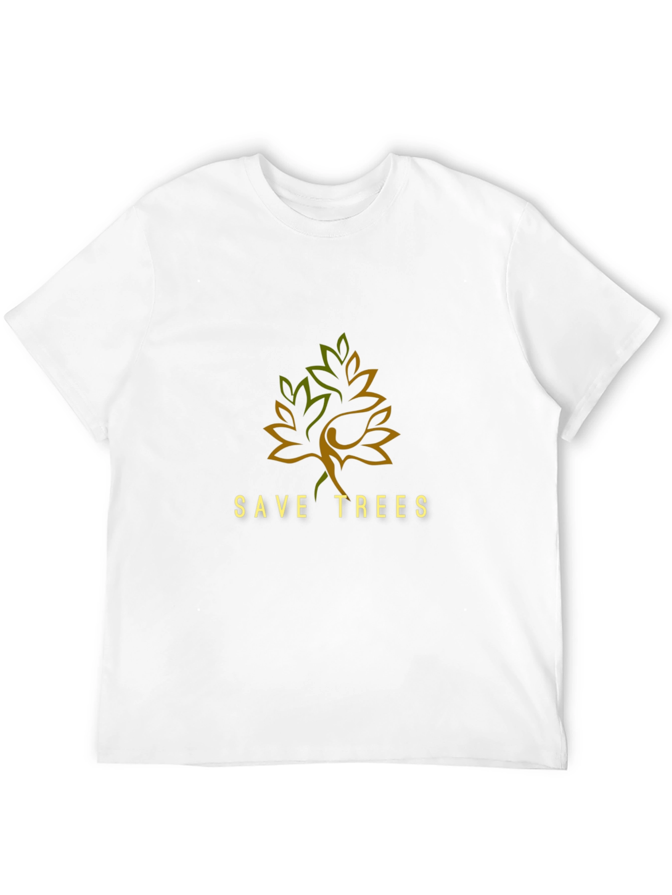 Eco-Friendly Save Trees Graphic Tee - Black