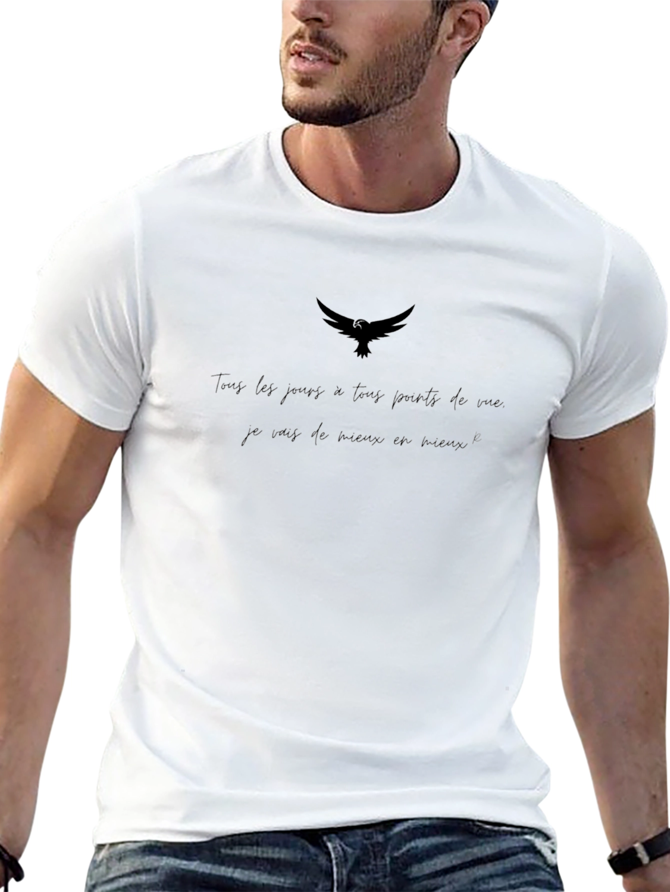 Motivational Raven Graphic Black T-Shirt