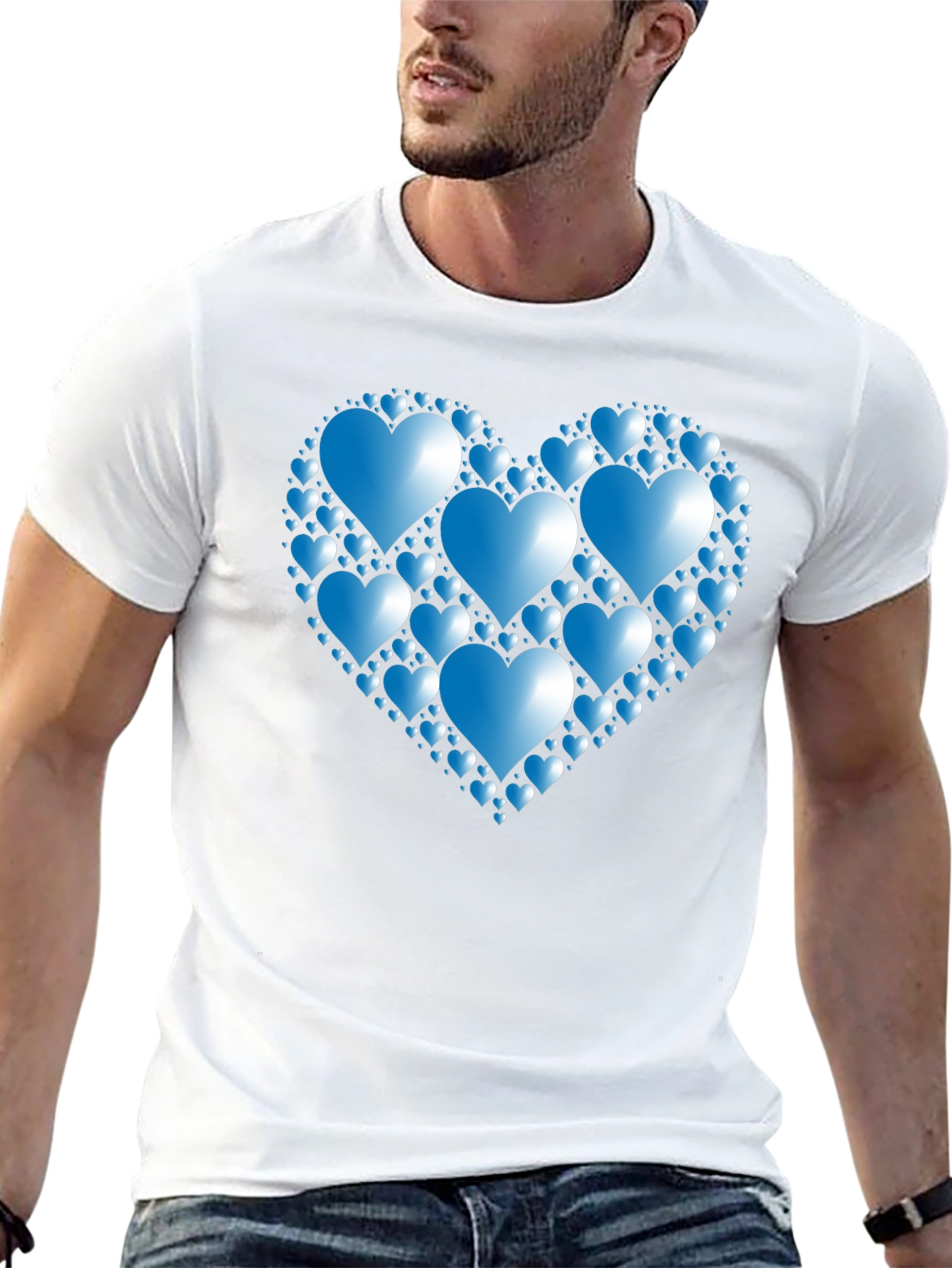 Heart of Hearts Graphic Tee - Black Casual Shirt