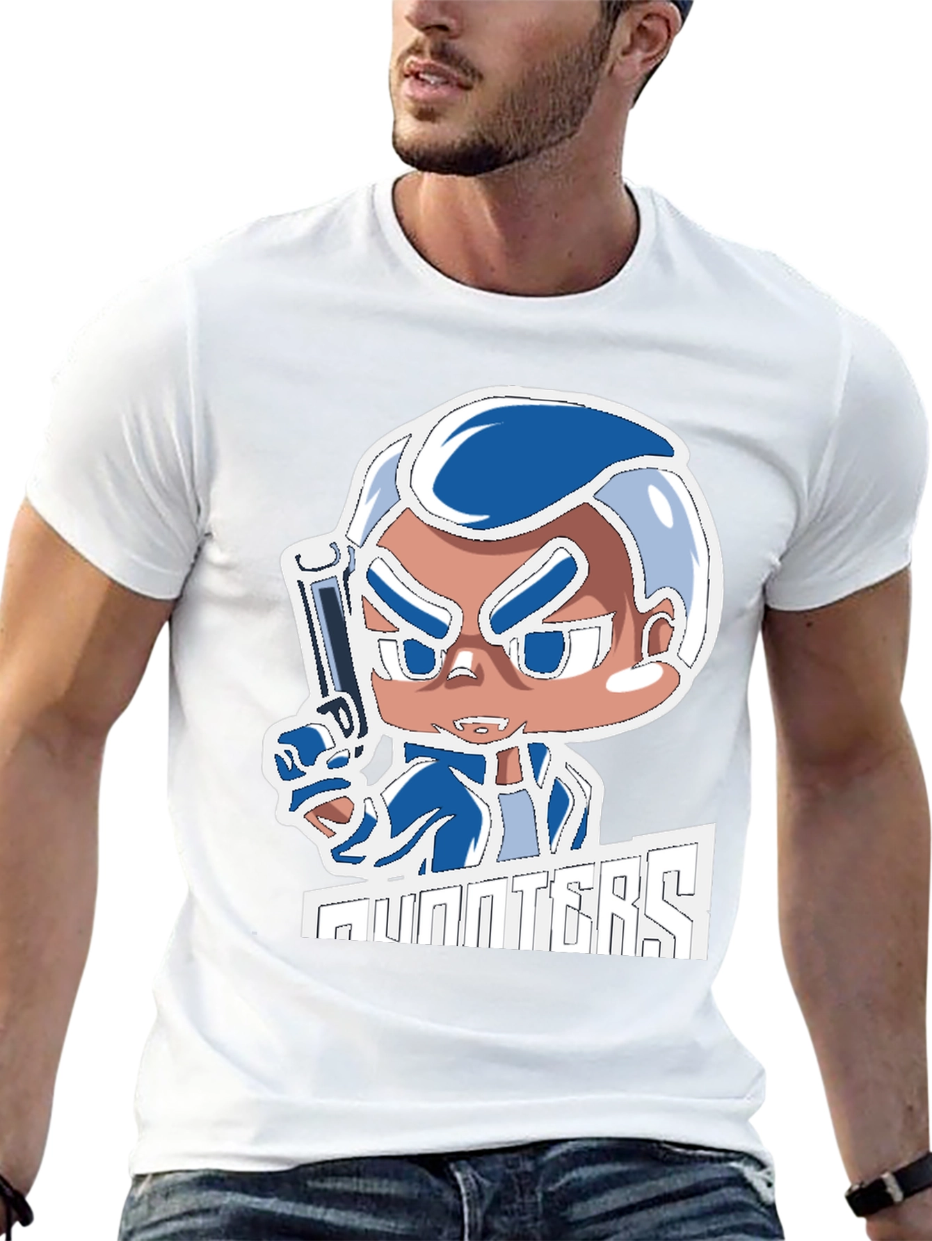 Hunters T-Shirt: Cartoon Gunman Design