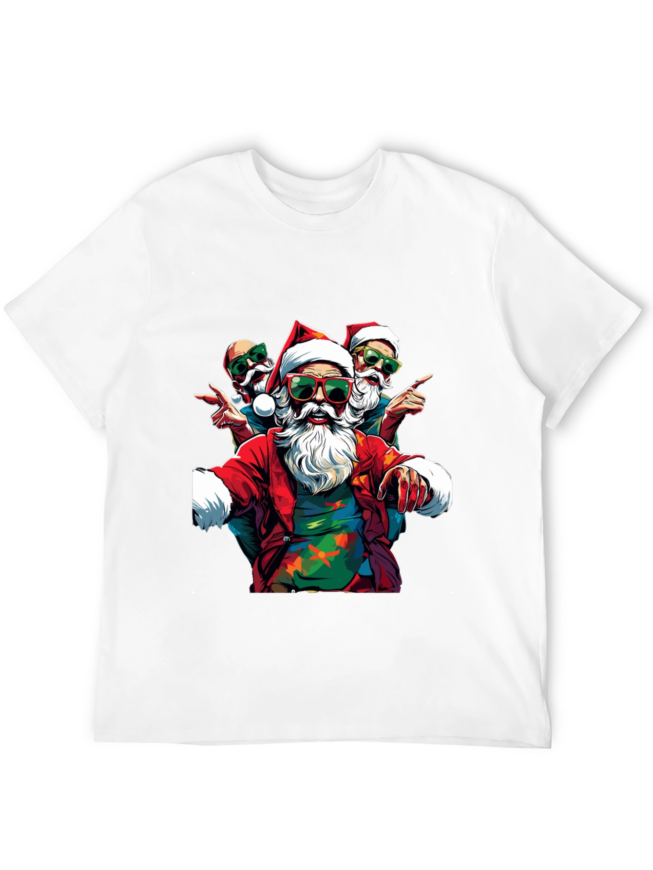 Cool Santa Graphic Tee - Holiday Style