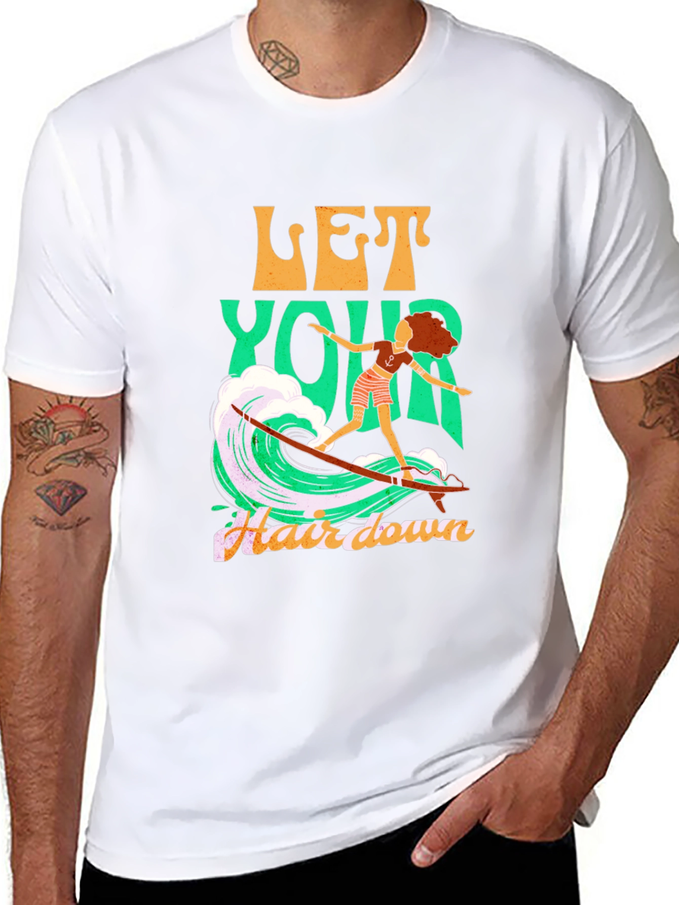 Surfs Up Tee - Let Your Hair Down