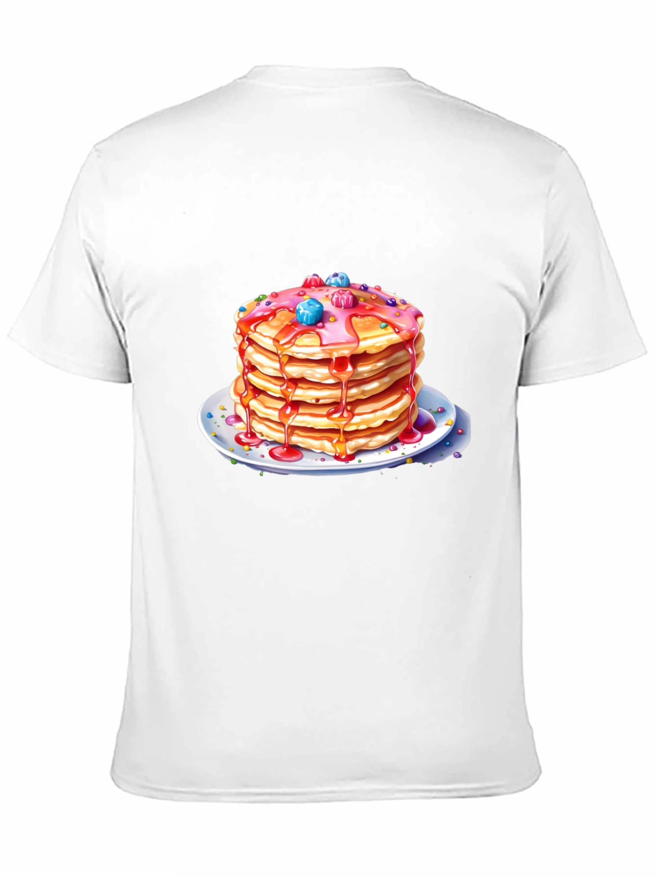 Pancake Stack Graphic Tee - Breakfast Lovers T-Shirt