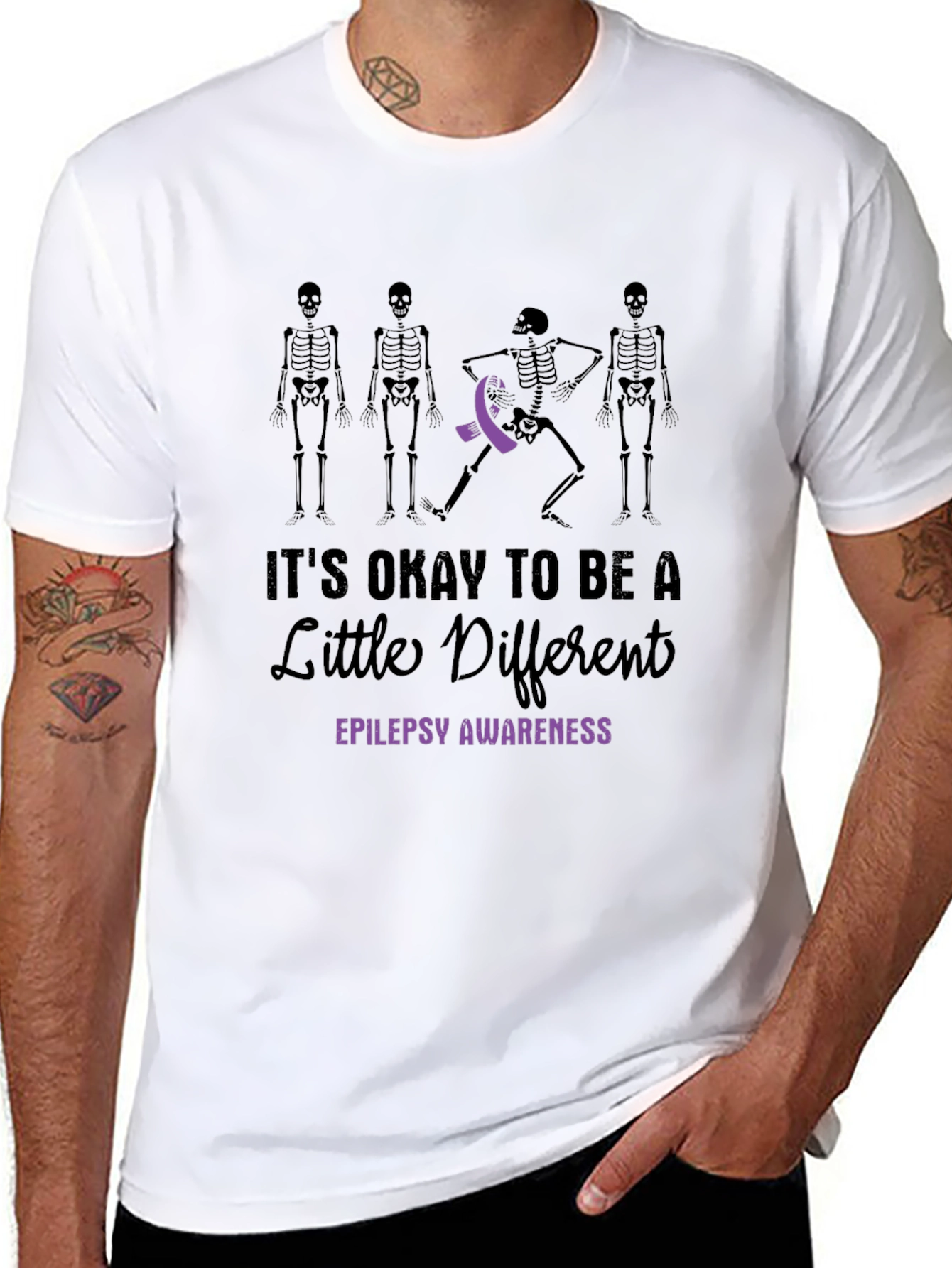 Epilepsy Awareness Skeleton Graphic Tee