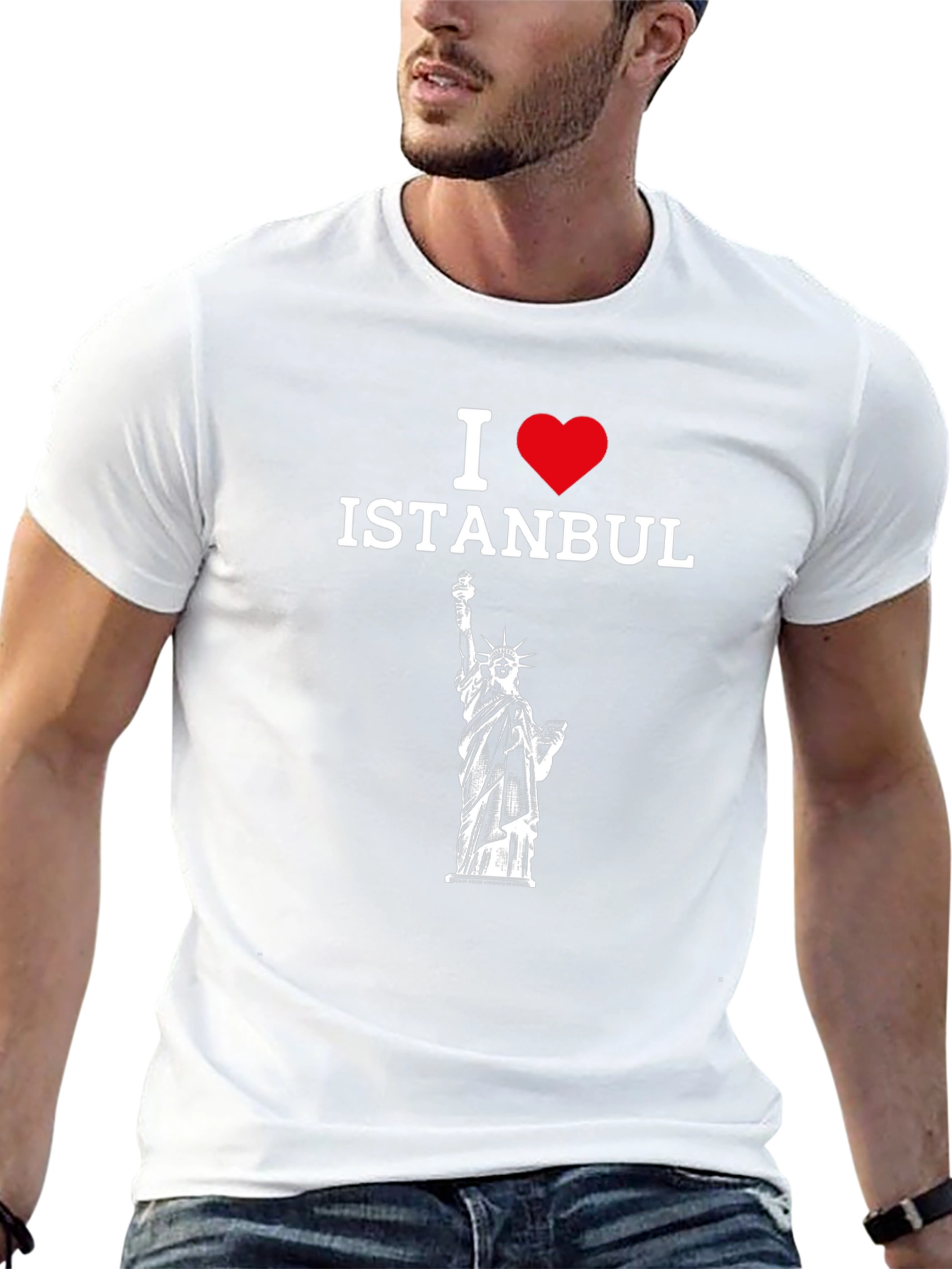 I Love Istanbul T-Shirt - Statue of Liberty Design
