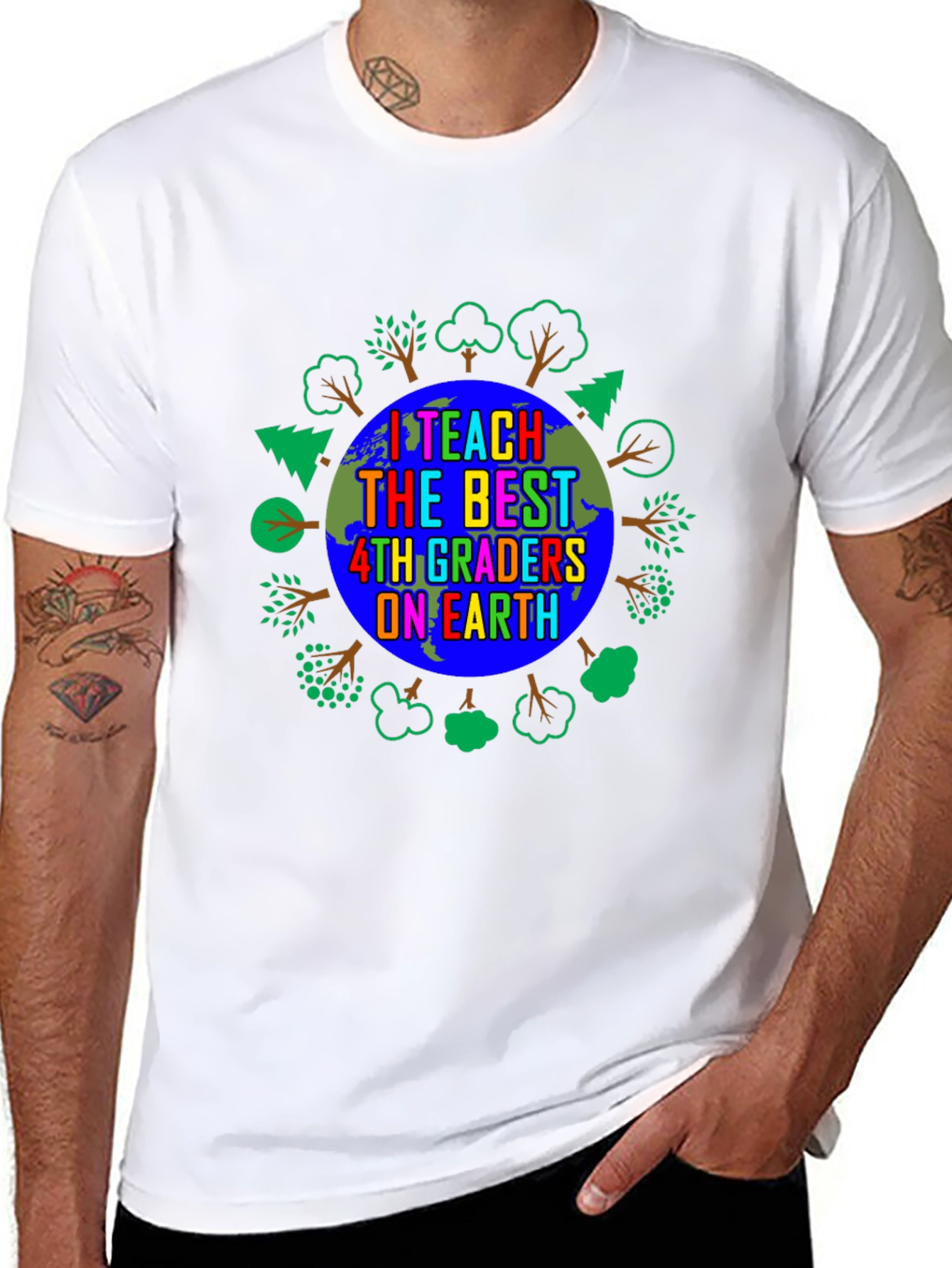 I Teach The Best 4th Graders On Earth T-Shirt