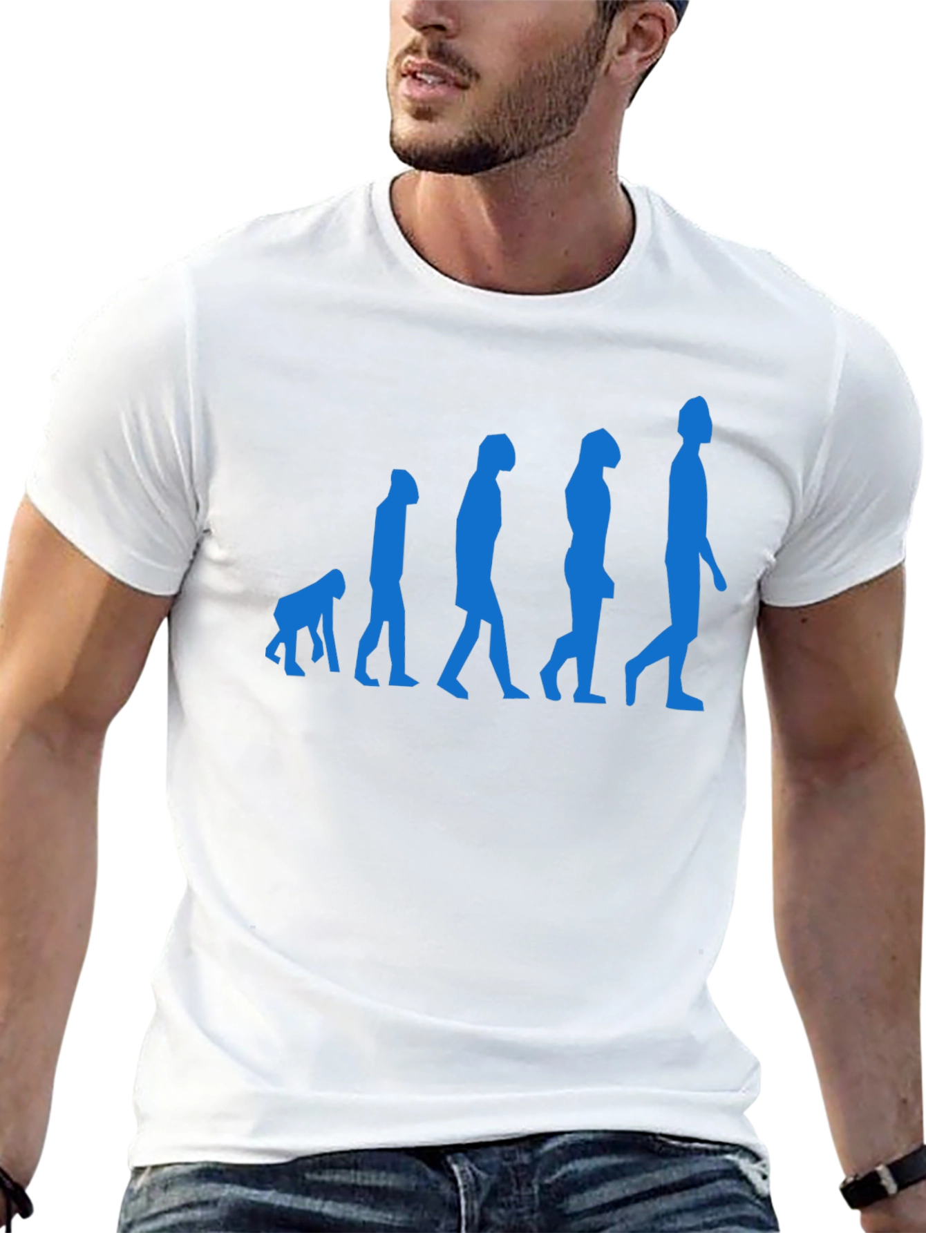 Evolution of Man Black Graphic Tee