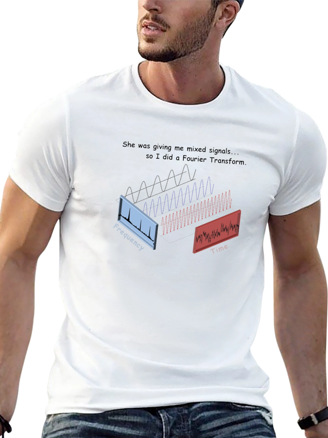 Mixed Signals Fourier Transform Graphic Tee