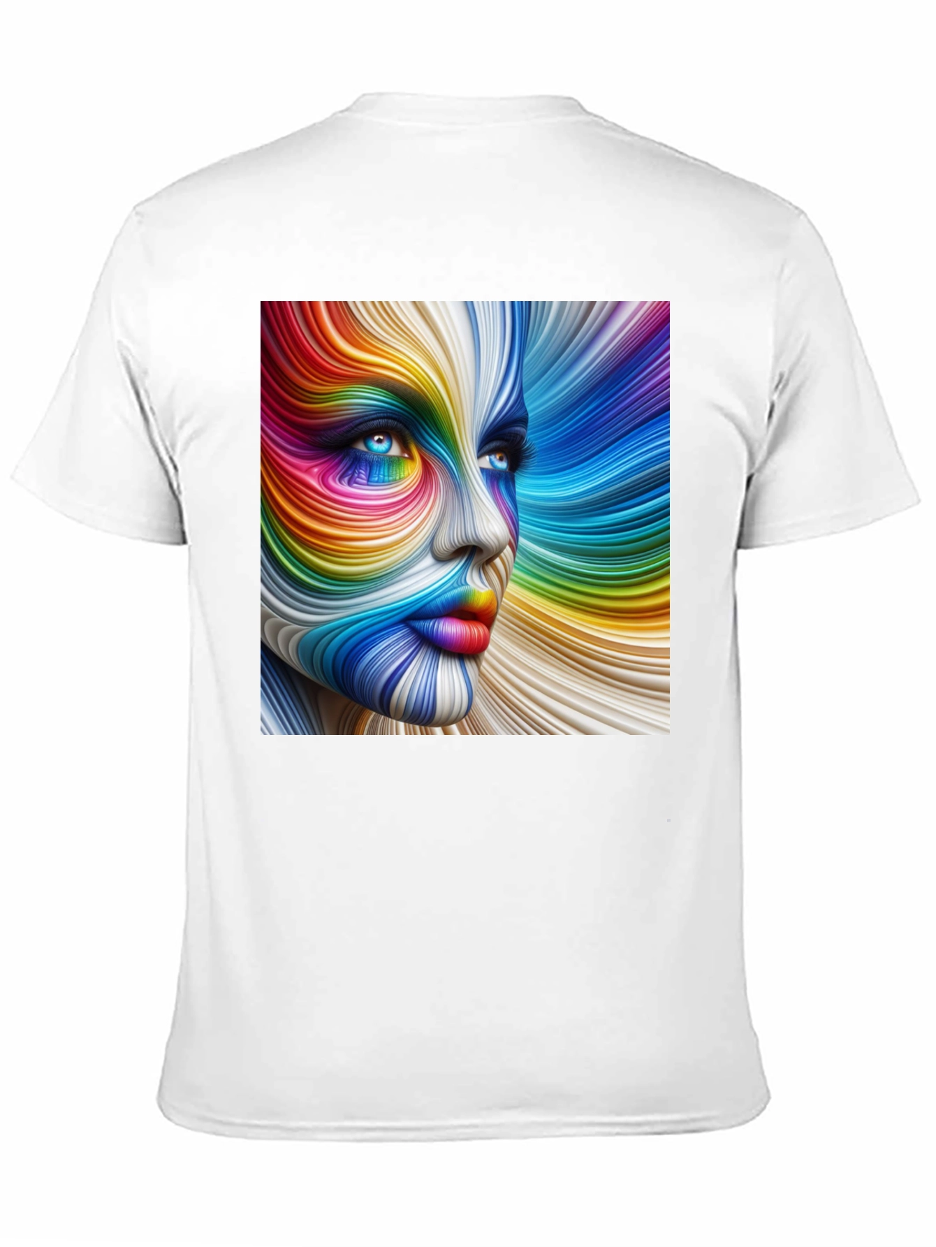 Rainbow Face Graphic T-Shirt - Vivid Art Tee