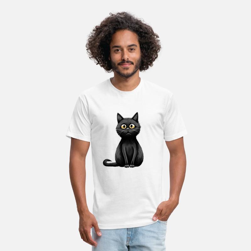 A midnight-colored cat with captivating amber eyes