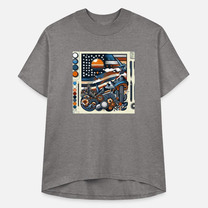 Astronaut and Mountain Adventure Illustration