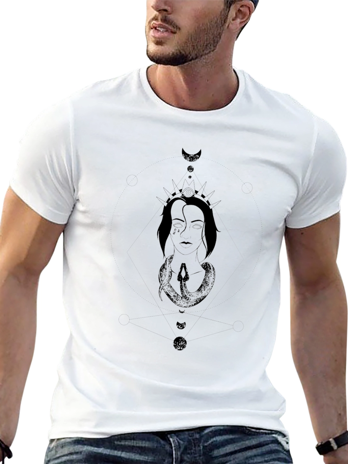 Mystic Serpent Crown Graphic T-Shirt