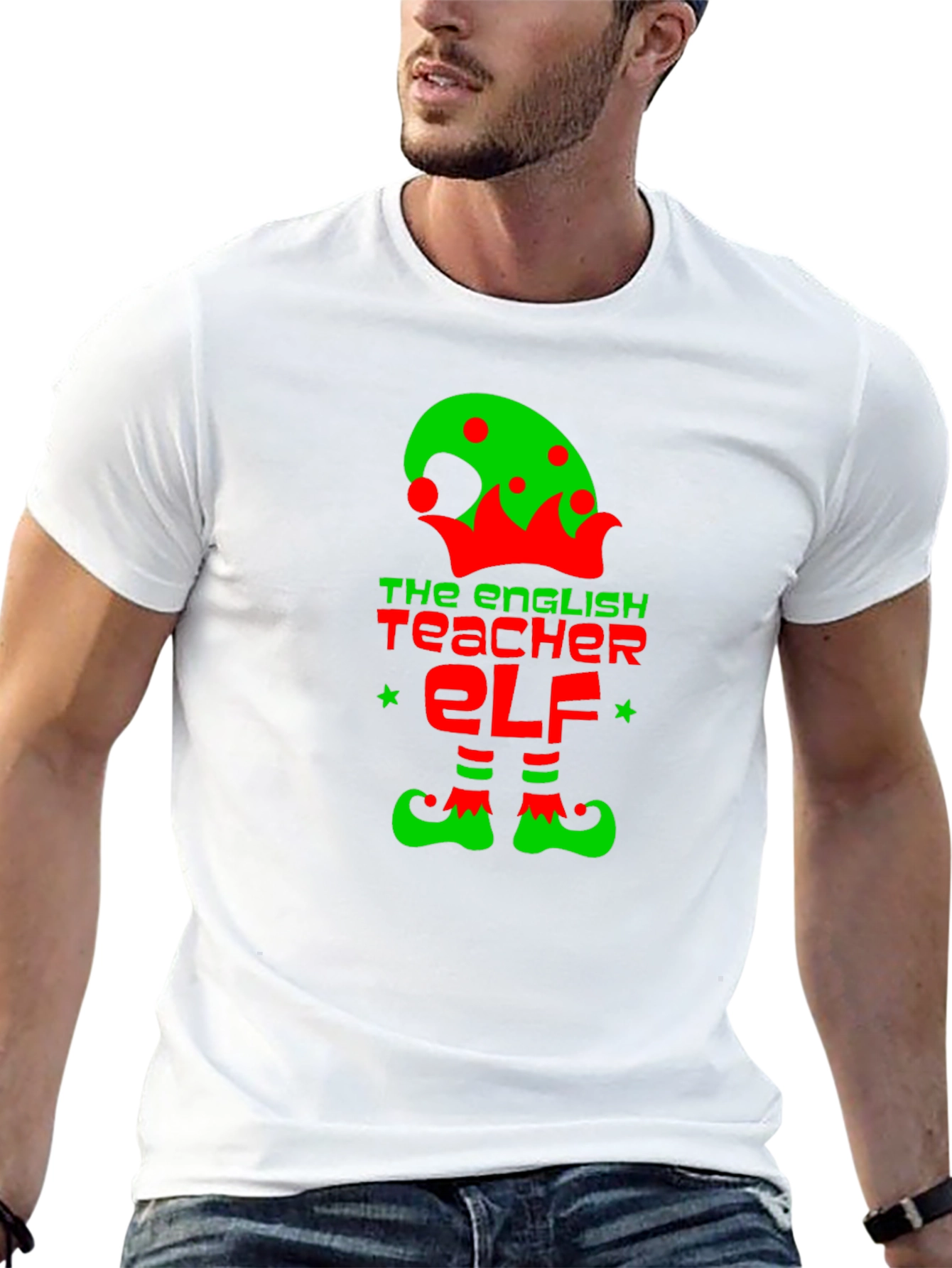 The English Teacher Elf T-Shirt - Holiday Gift