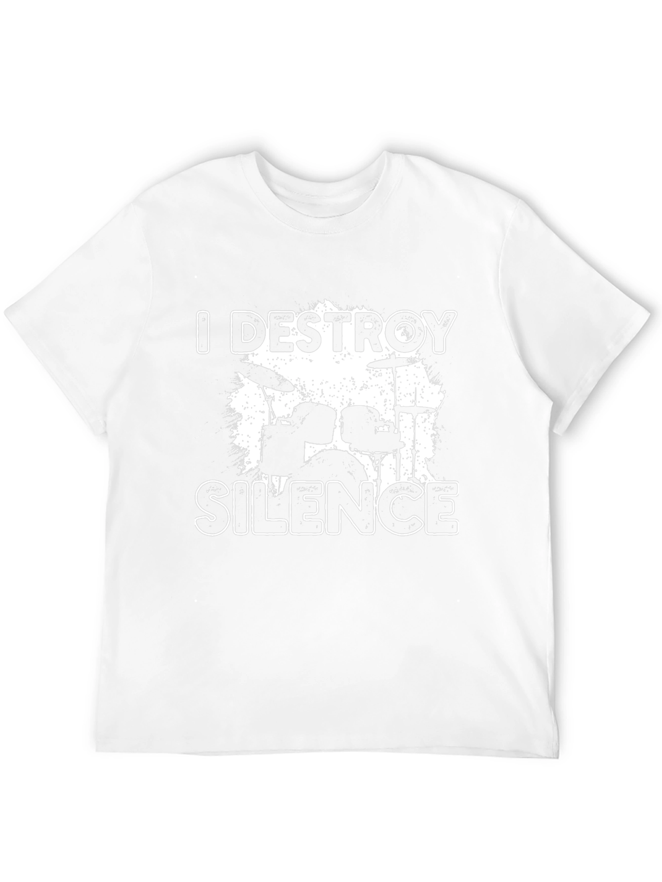 I Destroy Silence Drum Set Black T-Shirt